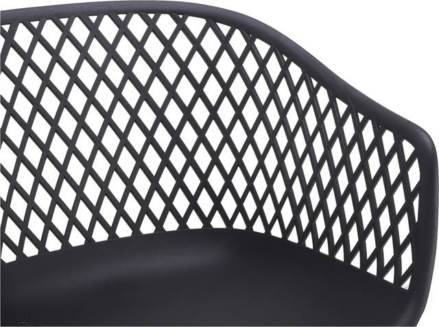 Auraria Black Outdoor Arm Chair, Set of 2 - Thumbnail - Image 4