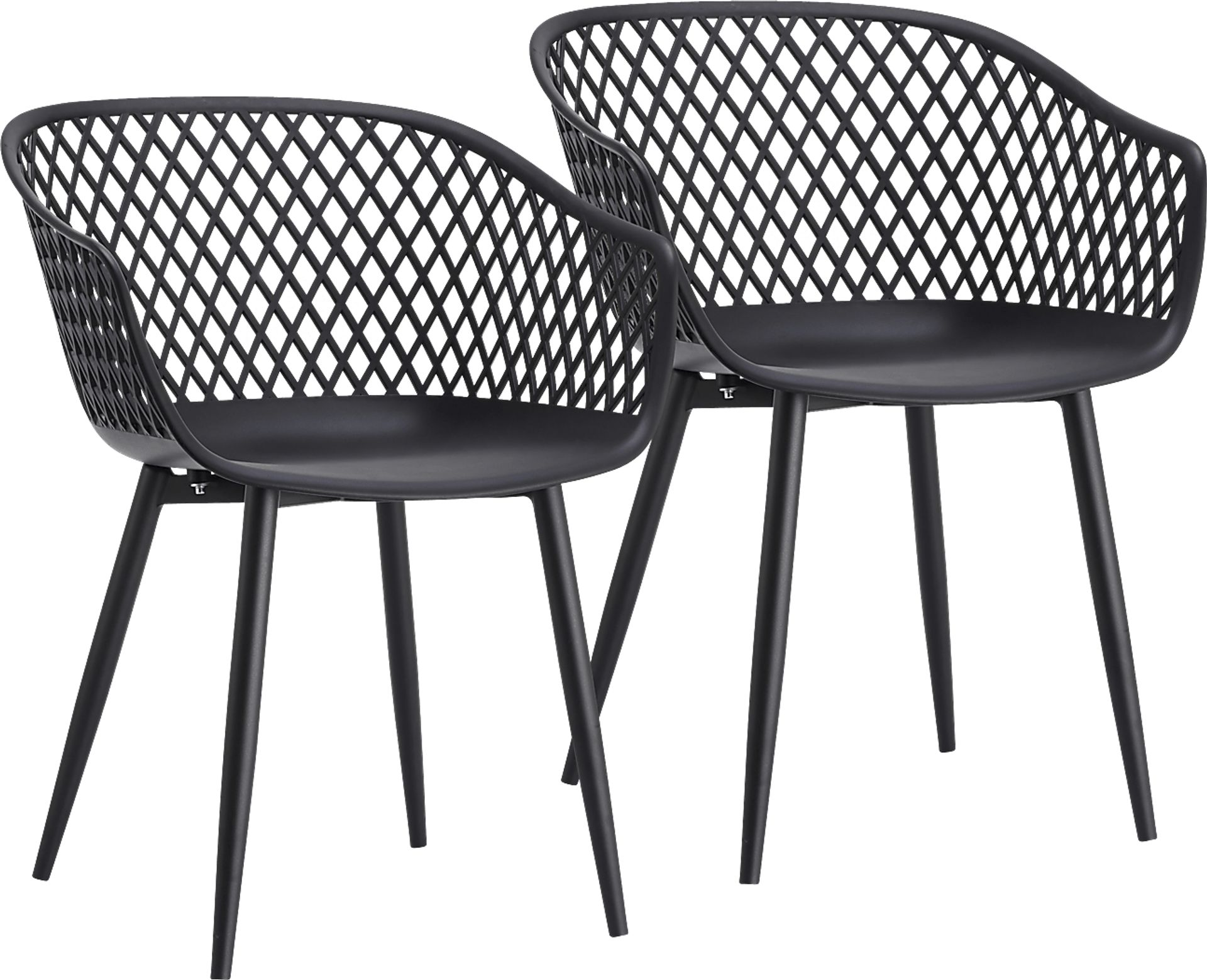 Auraria Black Outdoor Arm Chair, Set of 2 - Image 1