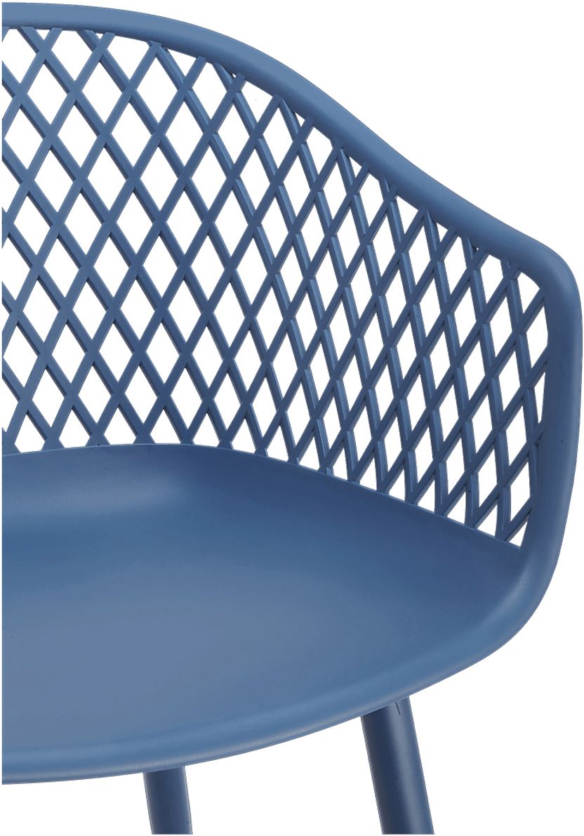 Auraria Blue Outdoor Arm Chair, Set of 2