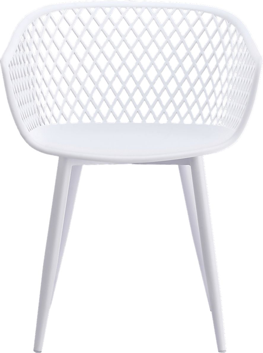 Auraria White Outdoor Arm Chair, Set of 2