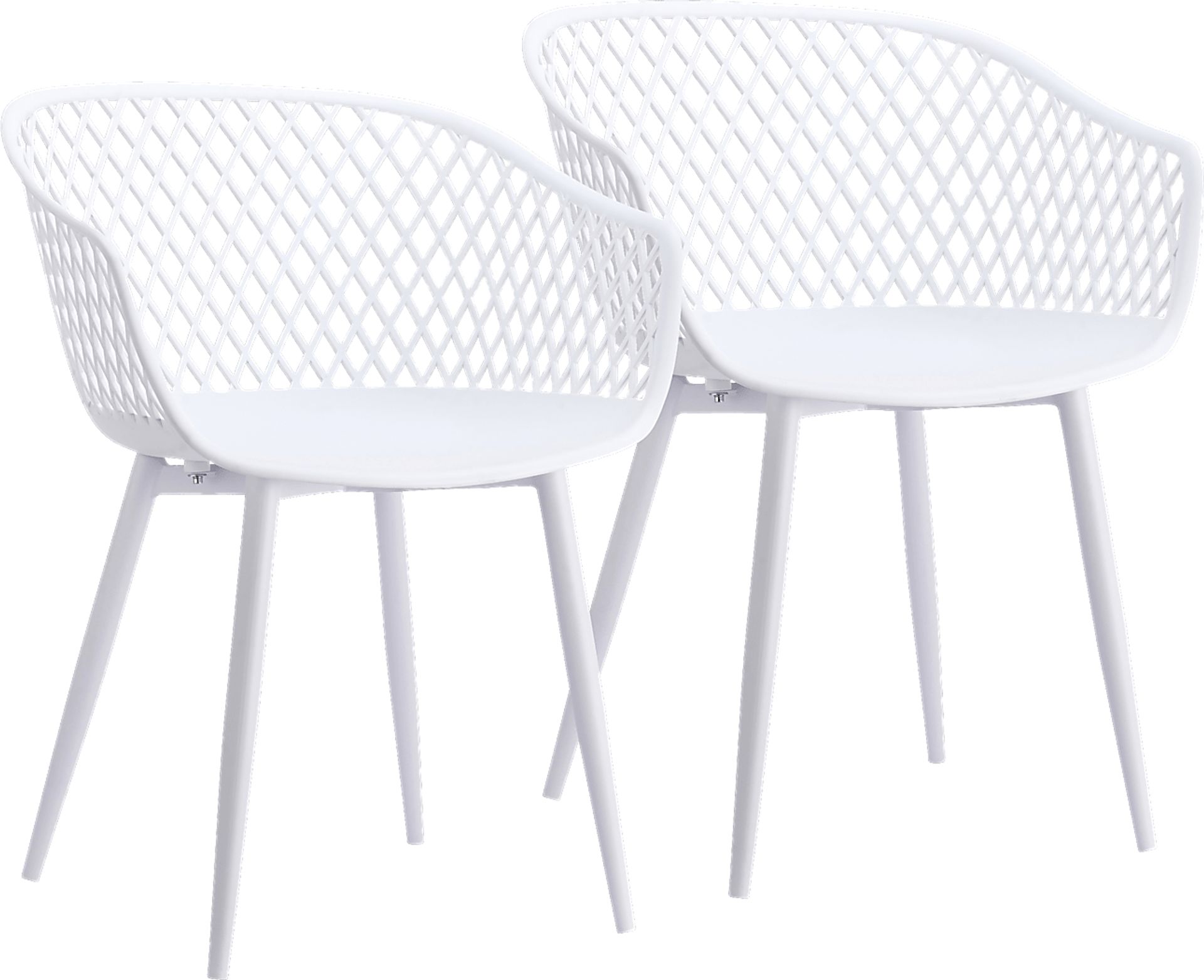 Auraria White Outdoor Arm Chair, Set of 2 - Image 1