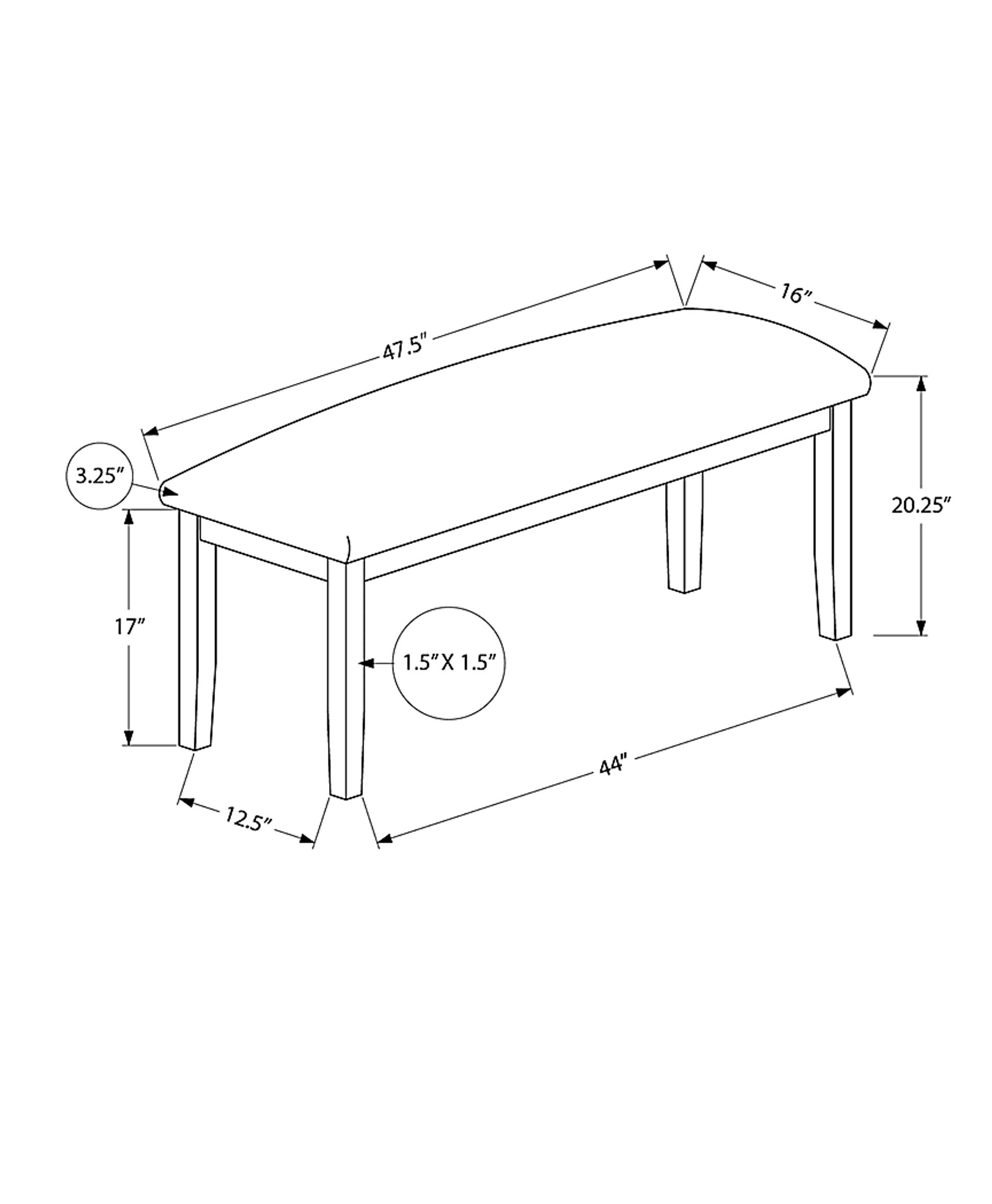 Aurastar Brown Dining Bench - Image 5