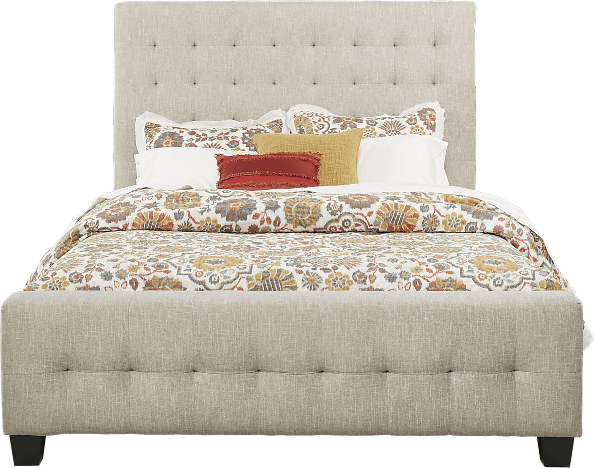 Aureen Linen 2 Pc Queen Upholstered Bed