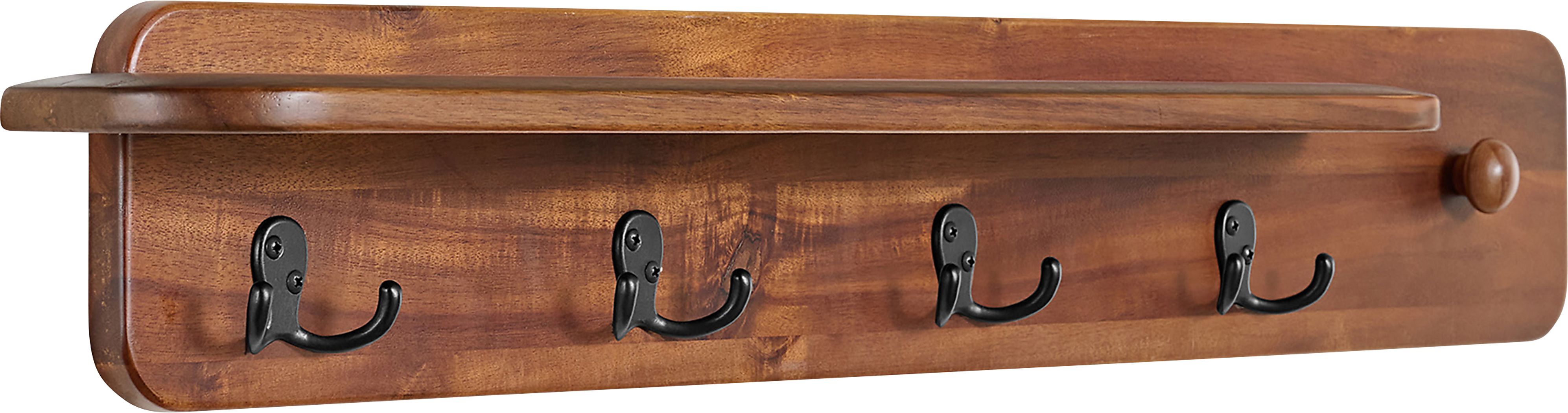 Aureli Brown Coat Hook with Shelf
