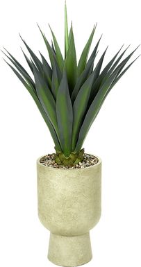 Aurelia I Green 56 in. UV Artificial Agave in Cream Planter