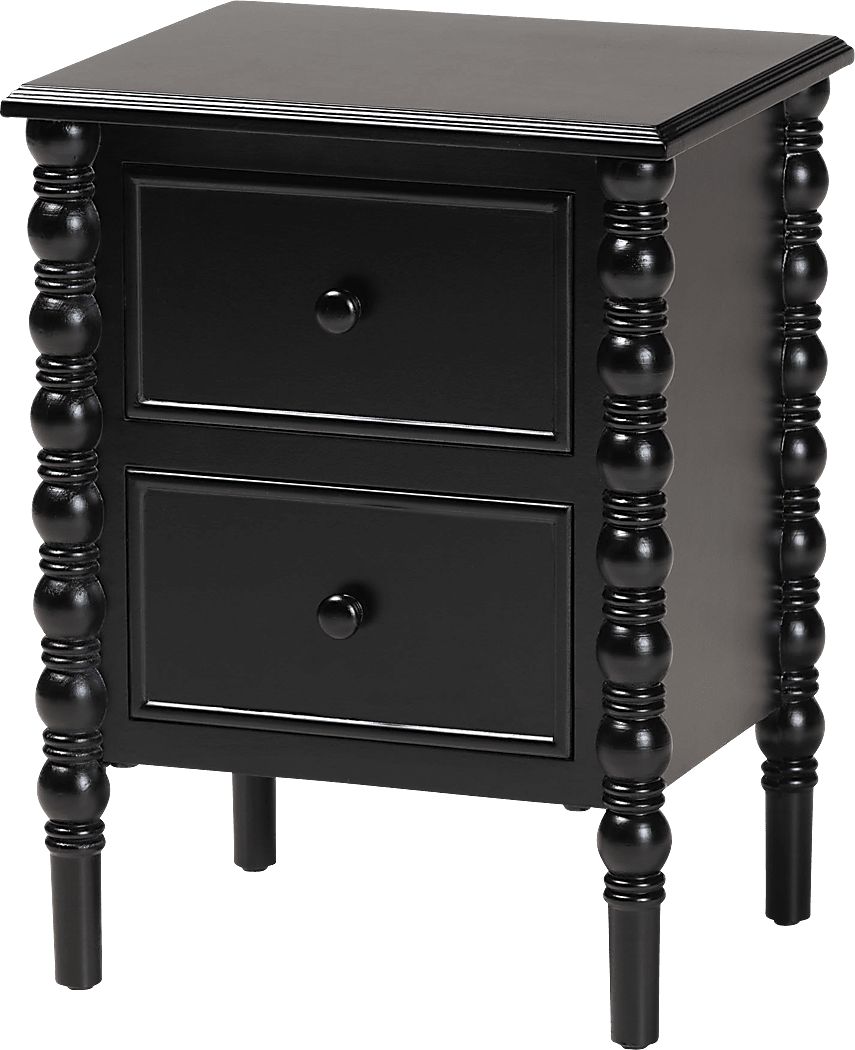 Aurich Black 2-Drawer End Table