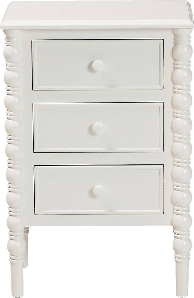 Aurich White 3-Drawer End Table - Thumbnail - Image 6