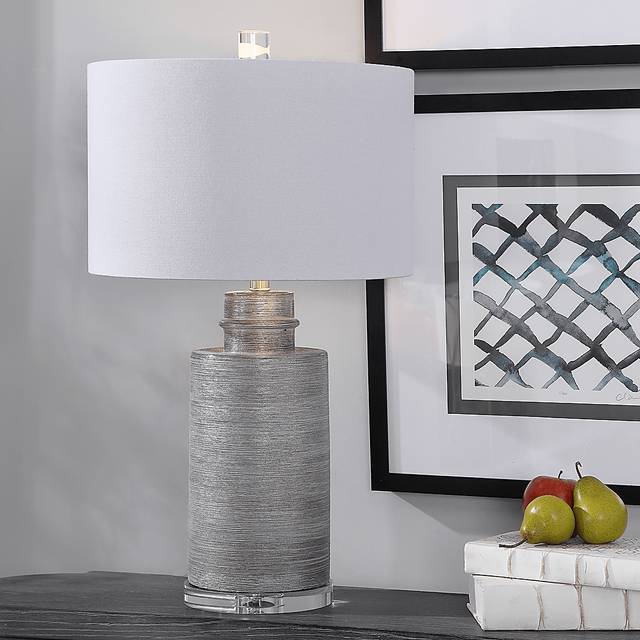 Aurora Circle Silver Lamp - Thumbnail - Image 3