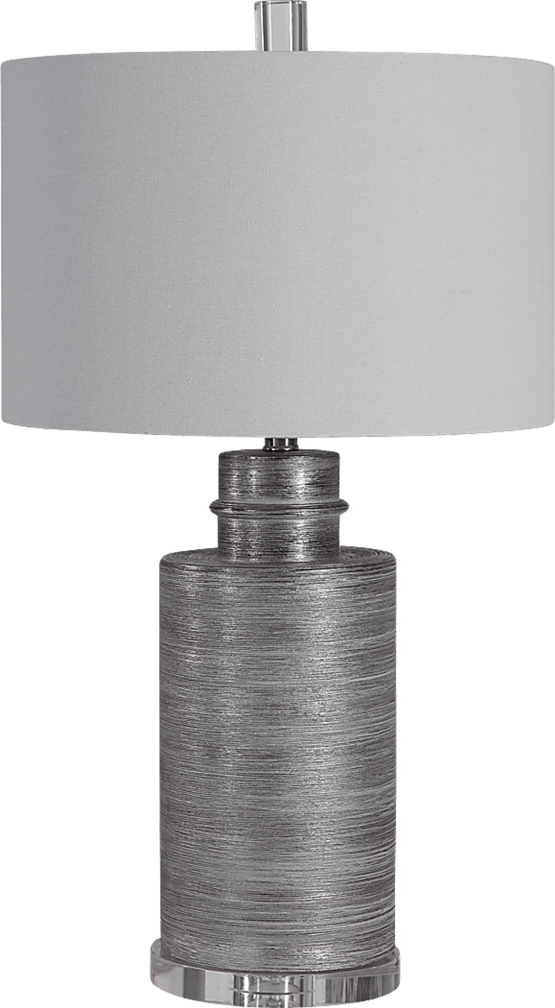 Aurora Circle Silver Lamp - Image 1