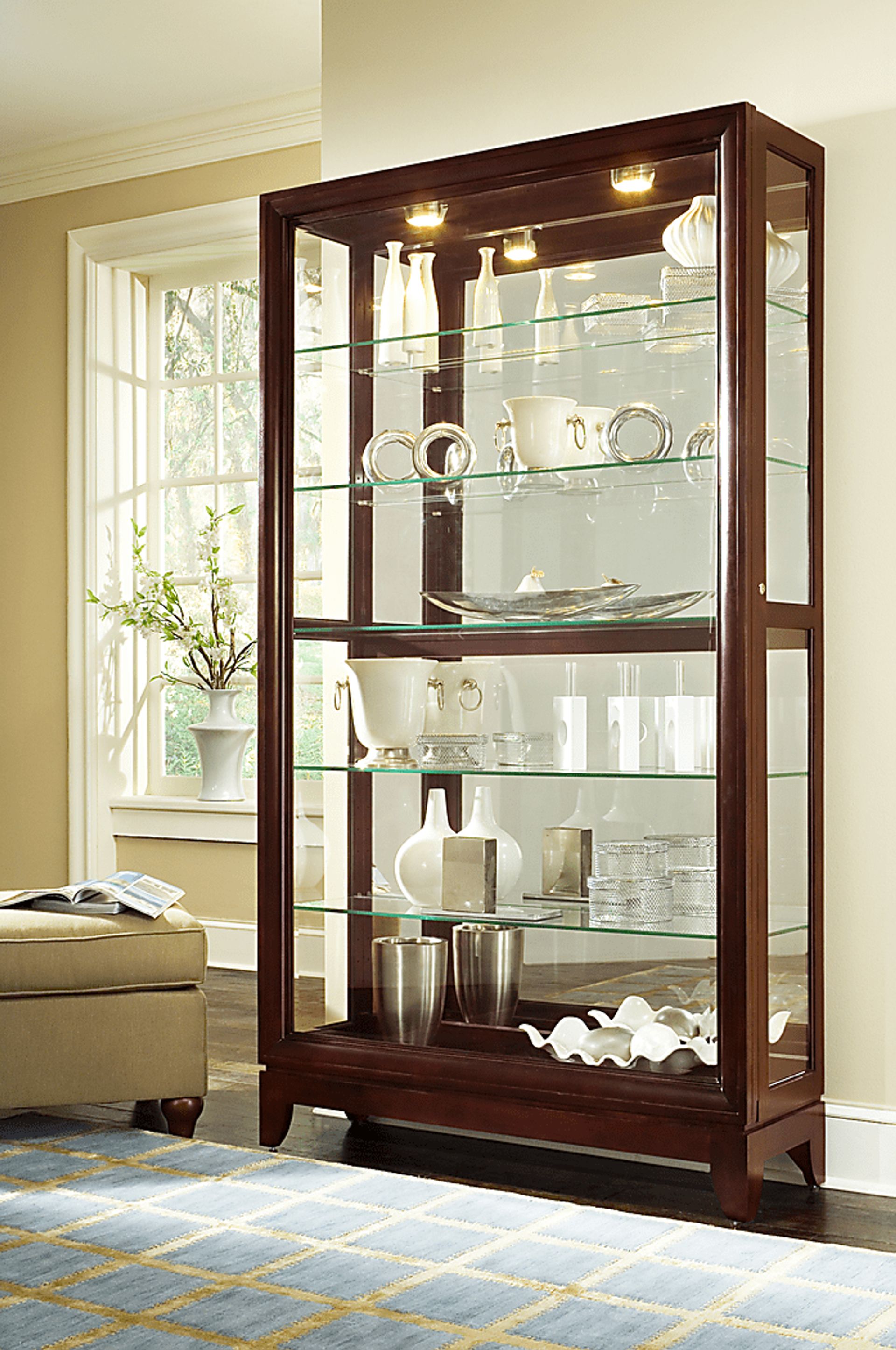 Aurtan Brown Curio Cabinet - Image 2