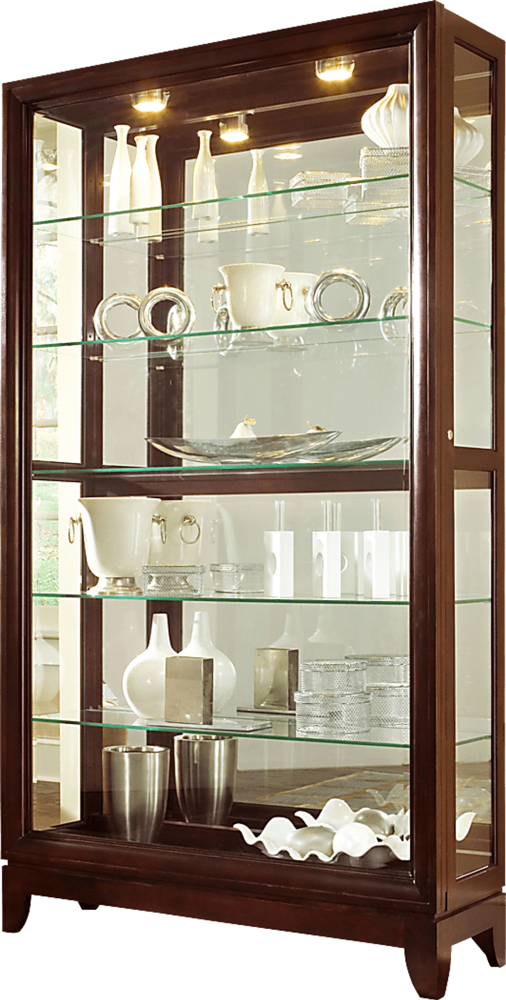 Aurtan Brown Curio Cabinet - Image 5