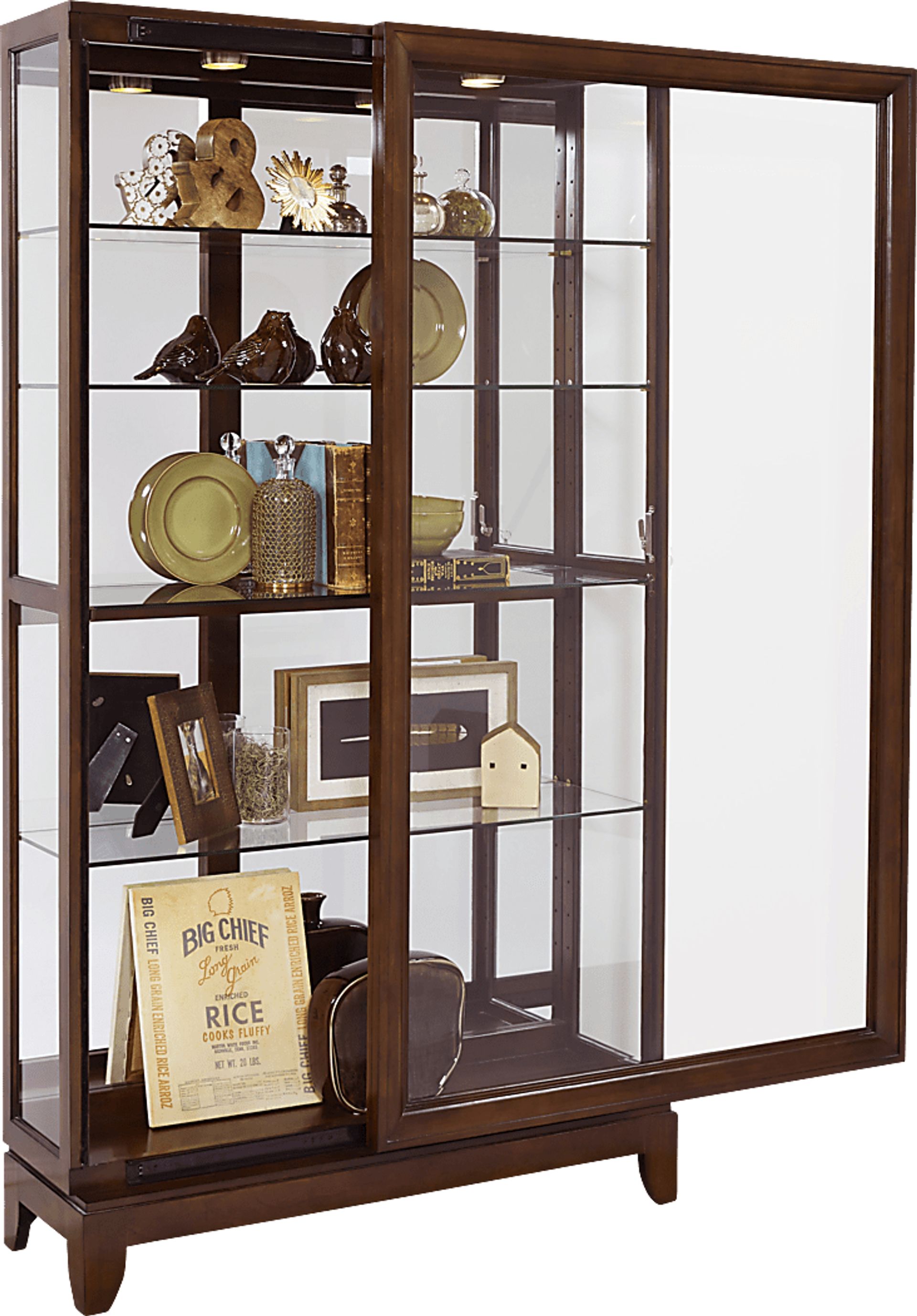 Aurtan Brown Curio Cabinet - Image 6