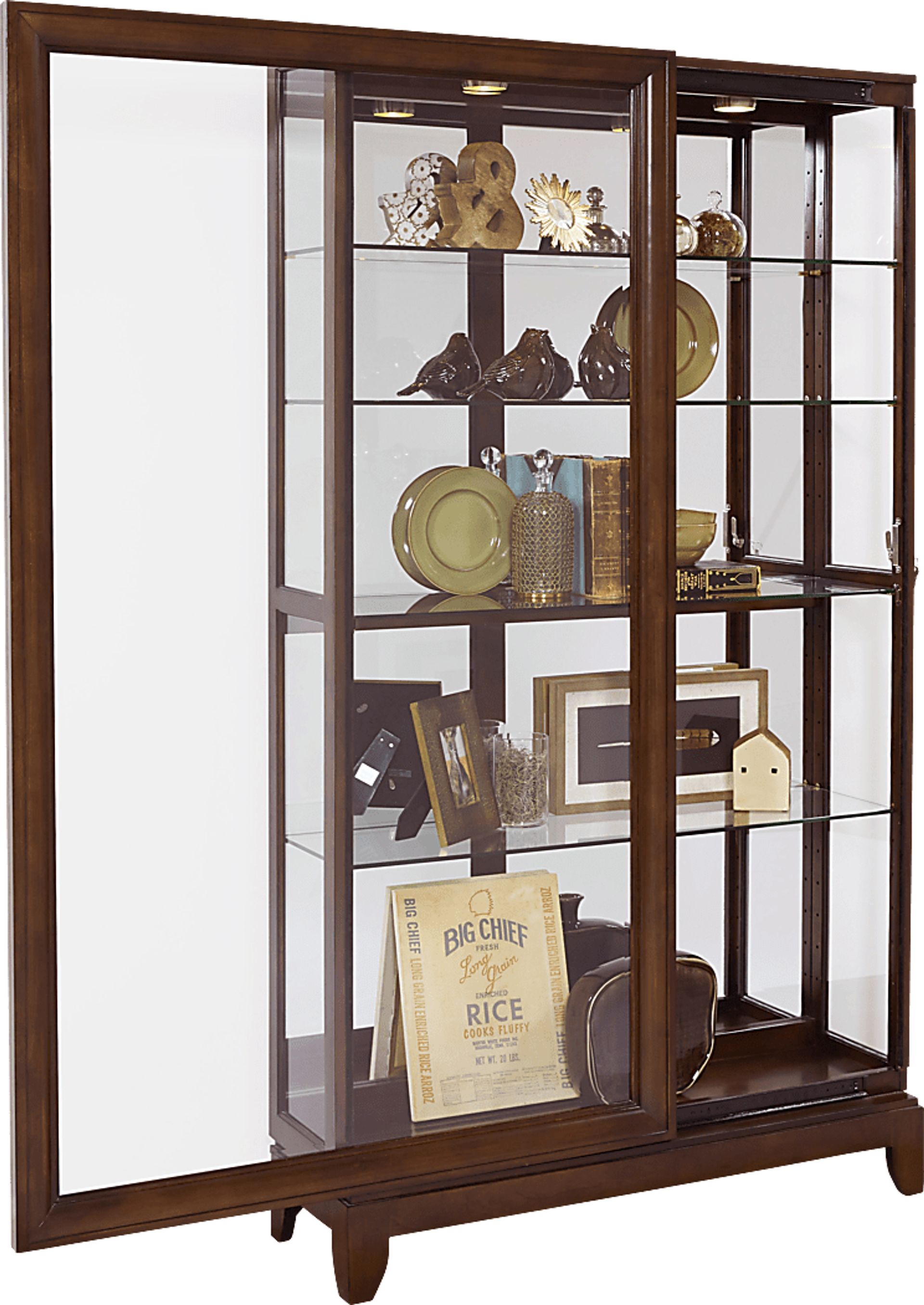 Aurtan Brown Curio Cabinet - Image 7
