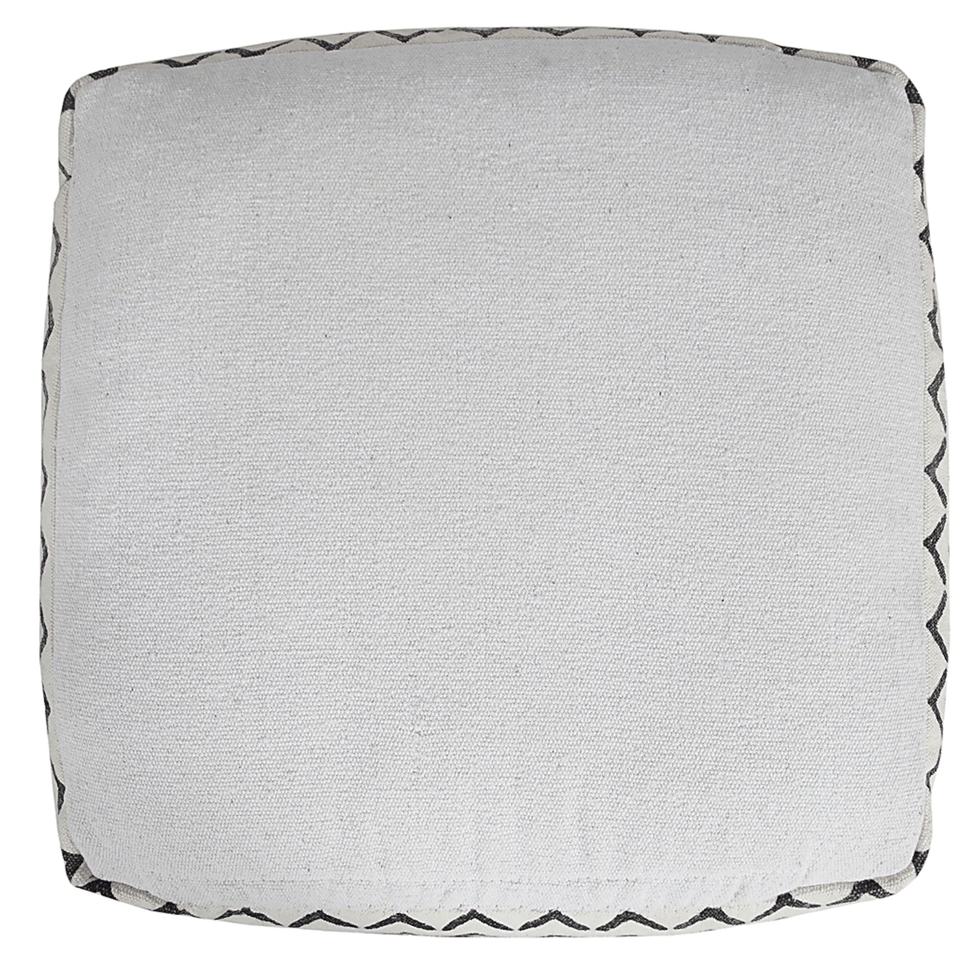 Ausian Black/White Pouf - Image 9