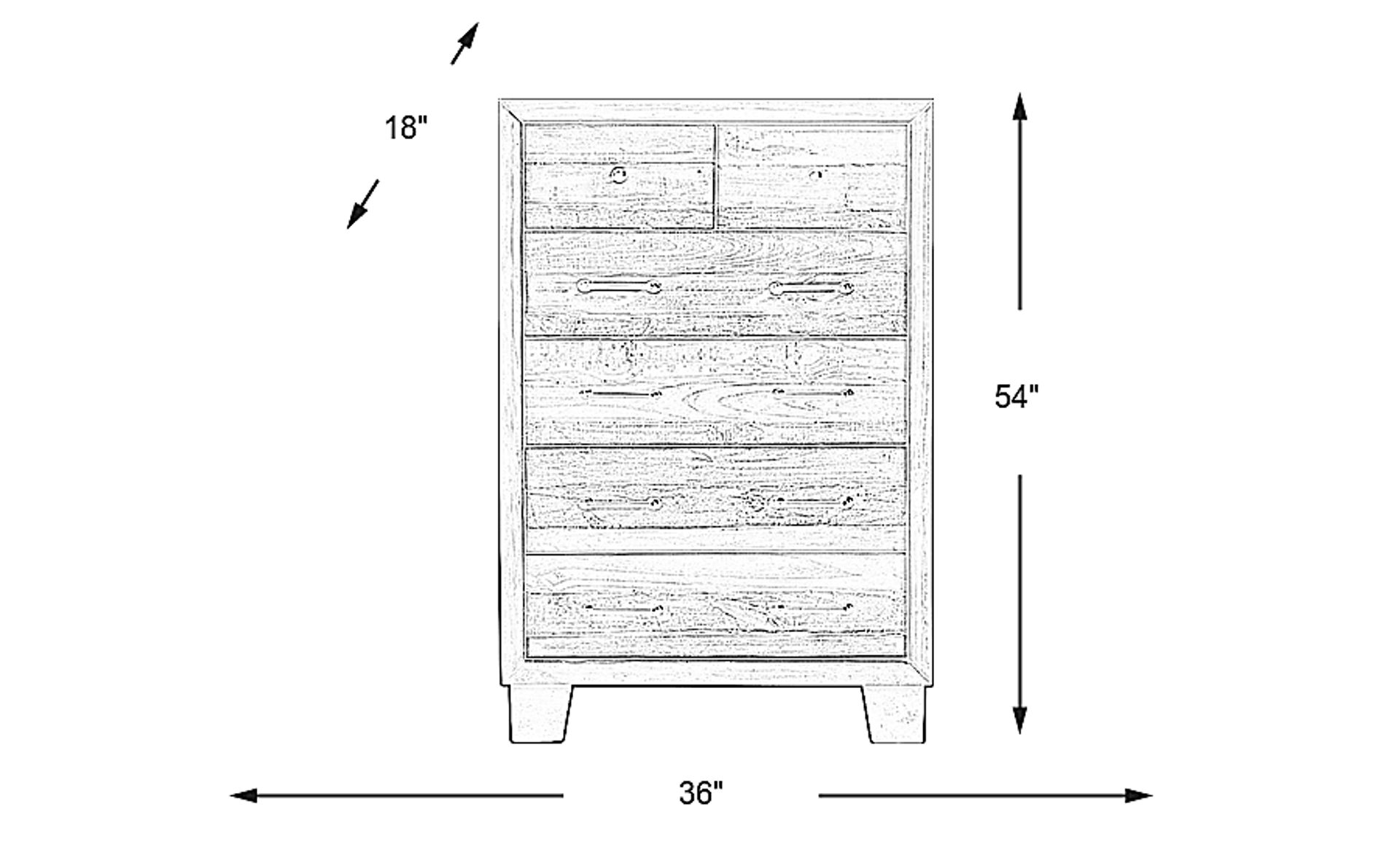Dimension Image. Please refer to the Dimension Tab on this page for dimension details.