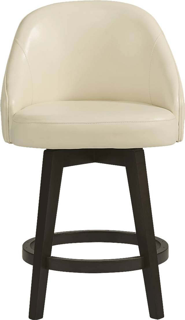 Austra Ivory Swivel Counter Height Stool - Thumbnail - Image 2