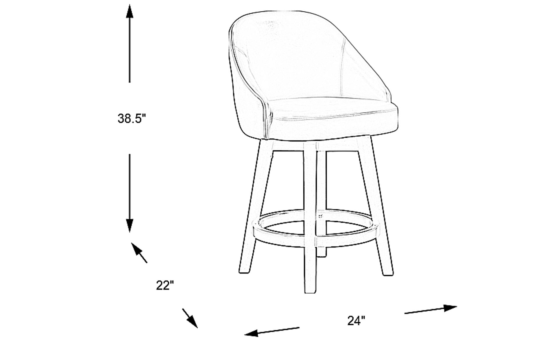 Dimension Image. Please refer to the Dimension Tab on this page for dimension details.