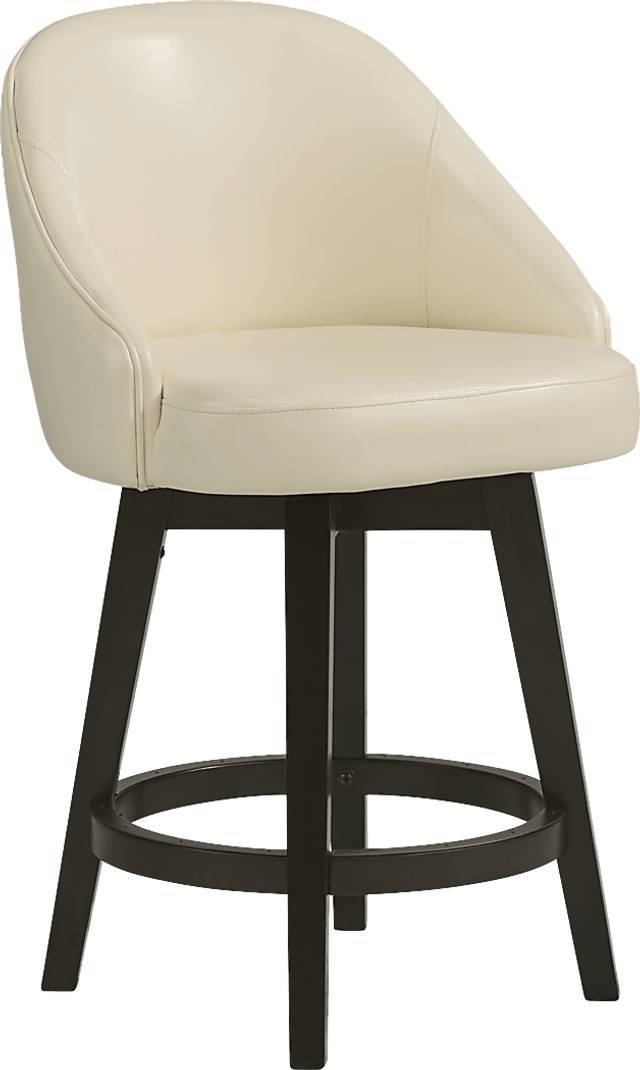Austra Ivory Swivel Counter Height Stool - Thumbnail - Image 1