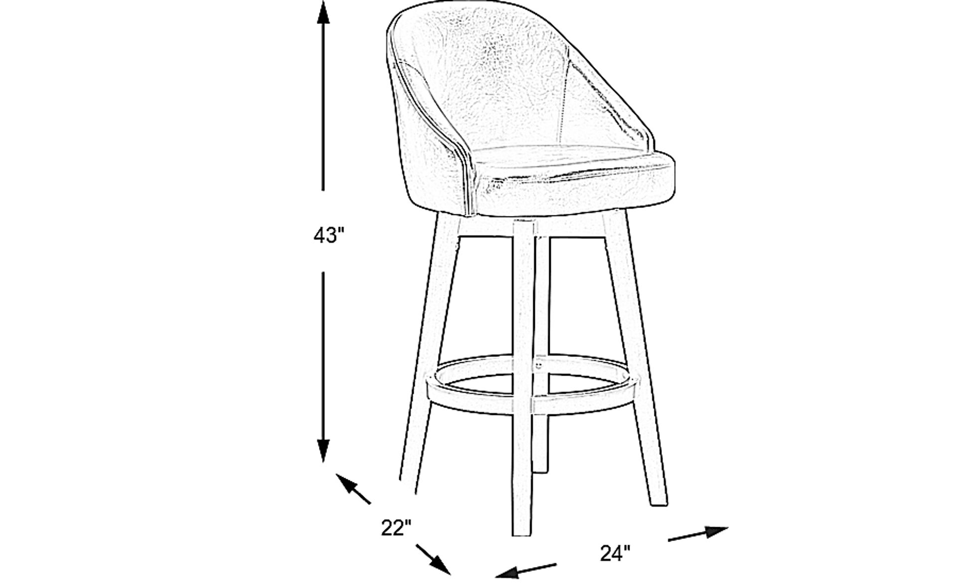 Dimension Image. Please refer to the Dimension Tab on this page for dimension details.
