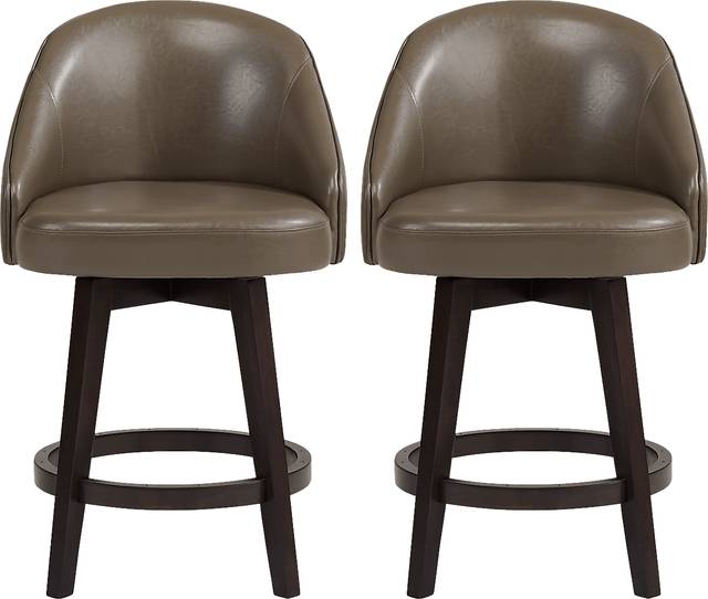 Austra Sage Swivel Counter Height Stool, Set of Two - Thumbnail - Image 1