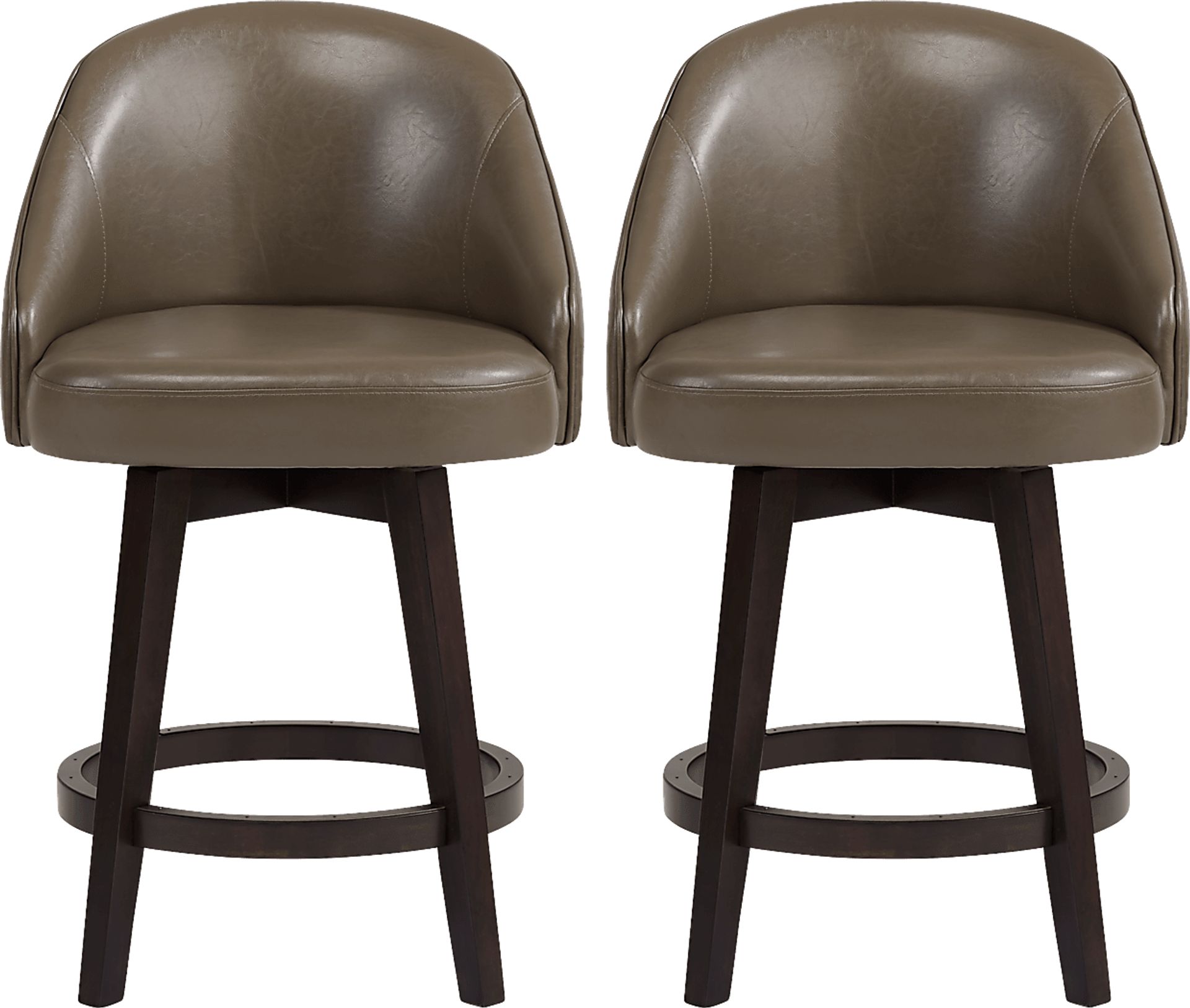 Austra Sage Swivel Counter Height Stool, Set of Two - Image 1