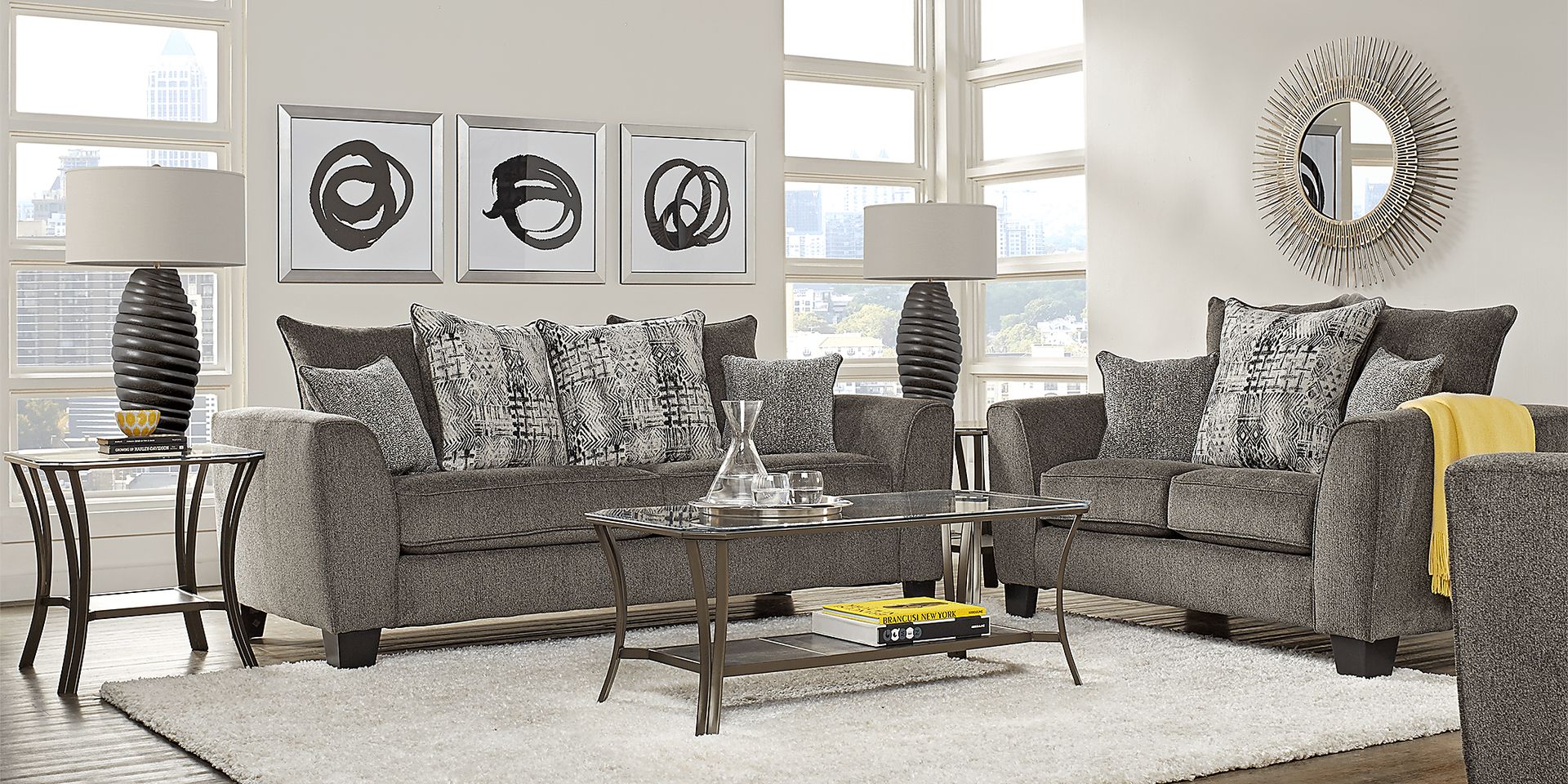 Austwell Gray 5 Pc Living Room - Image 1
