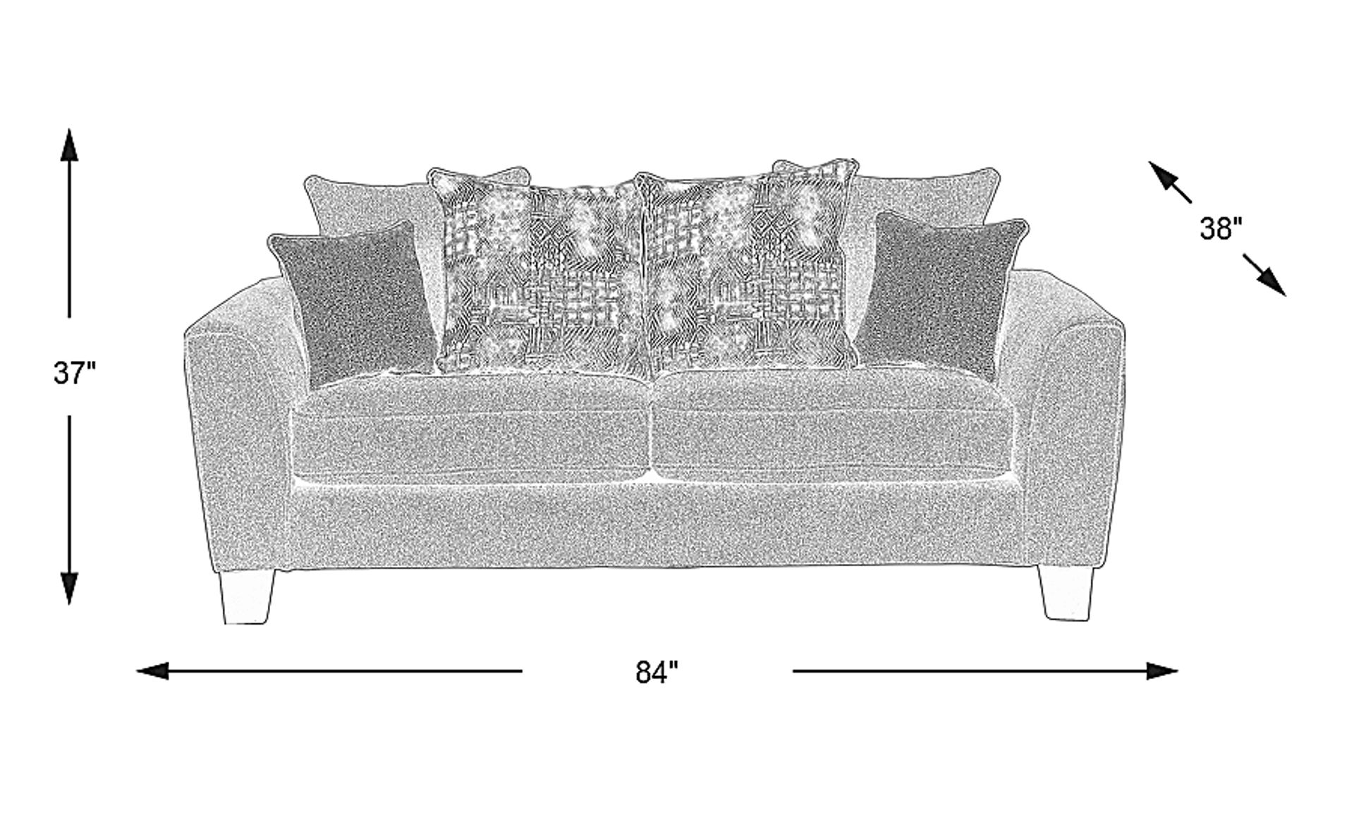 Dimension Image. Please refer to the Dimension Tab on this page for dimension details.