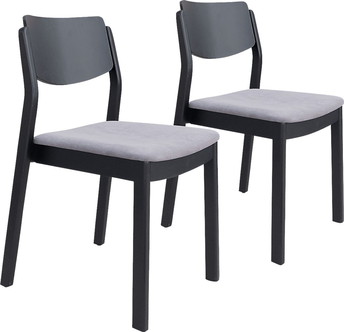 Autrey Black Black,Colors Polyester Fabric Dining Chair Set Of 2 Rooms to Go