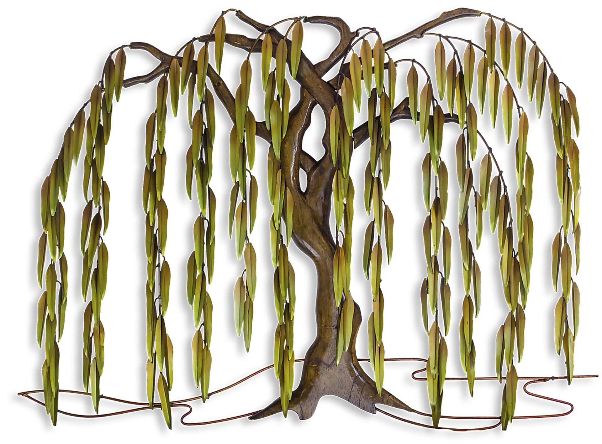 Autumn Willow Teak Outdoor Artwork - Image 1