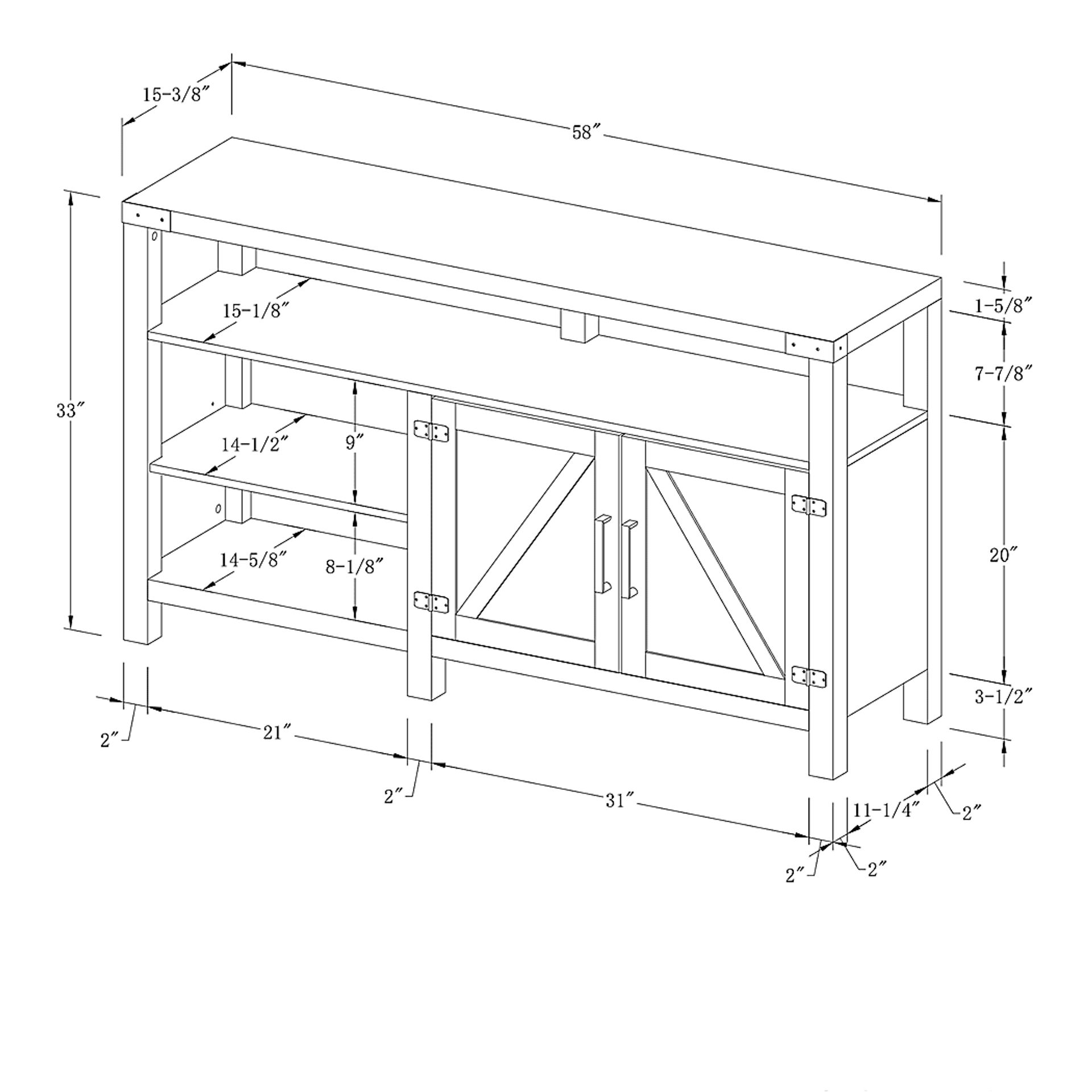 Auverville Gray 58 in. Console - Image 4