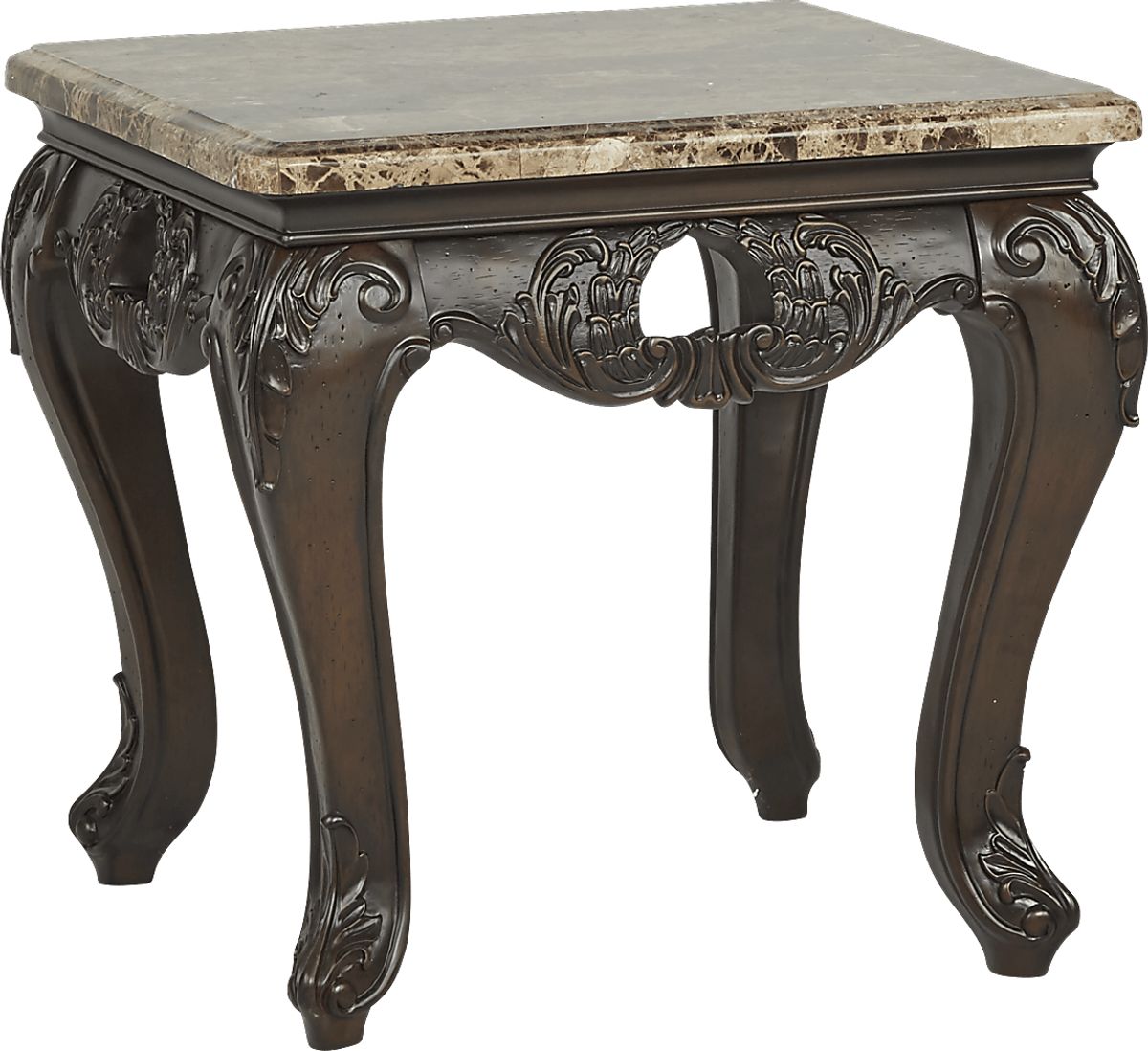 Ava Dark Cherry Wood End Table Rooms to Go