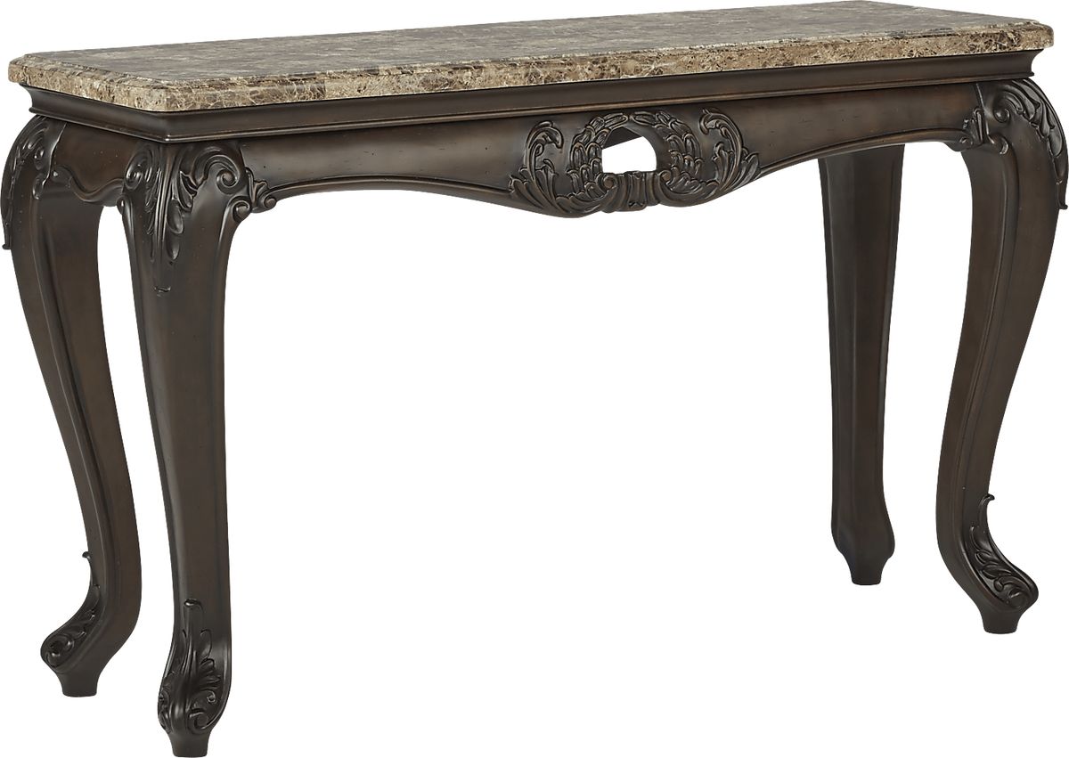 Ava Dark Cherry Wood Sofa Table Rooms to Go