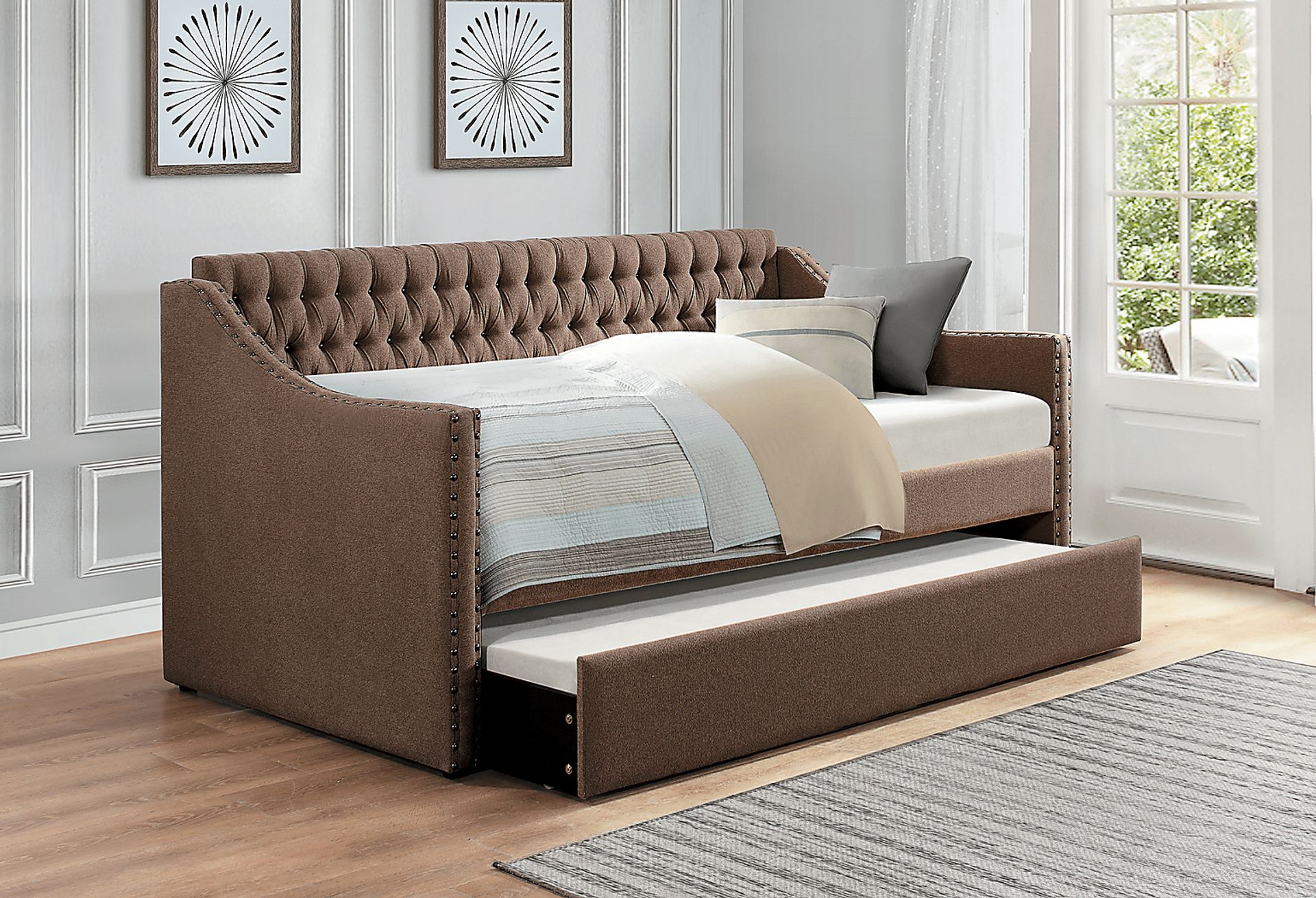 Ava Hill Brown Daybed with Trundle - Image 2