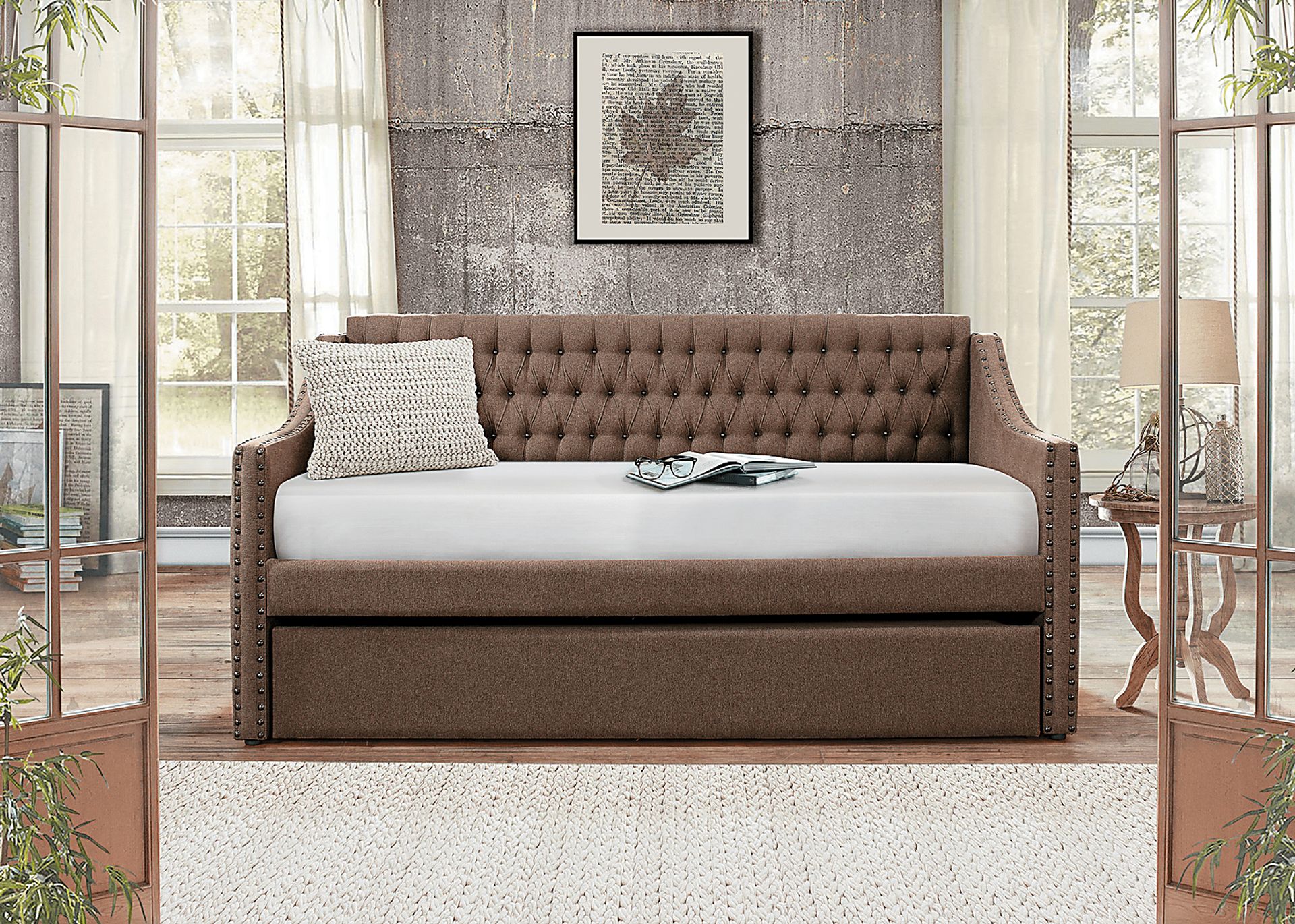 Ava Hill Brown Daybed with Trundle - Image 3