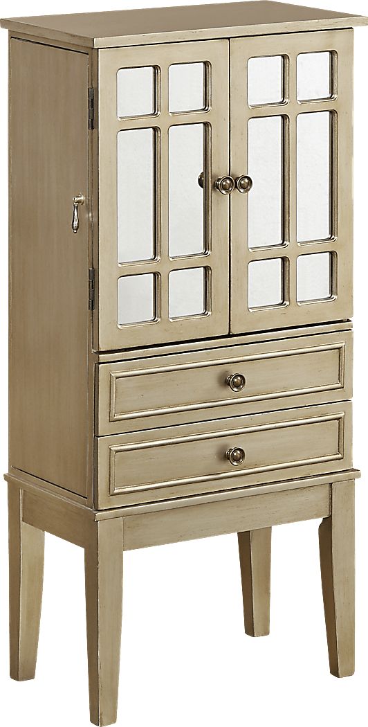 Avaline Gold Jewelry Armoire Rooms To Go