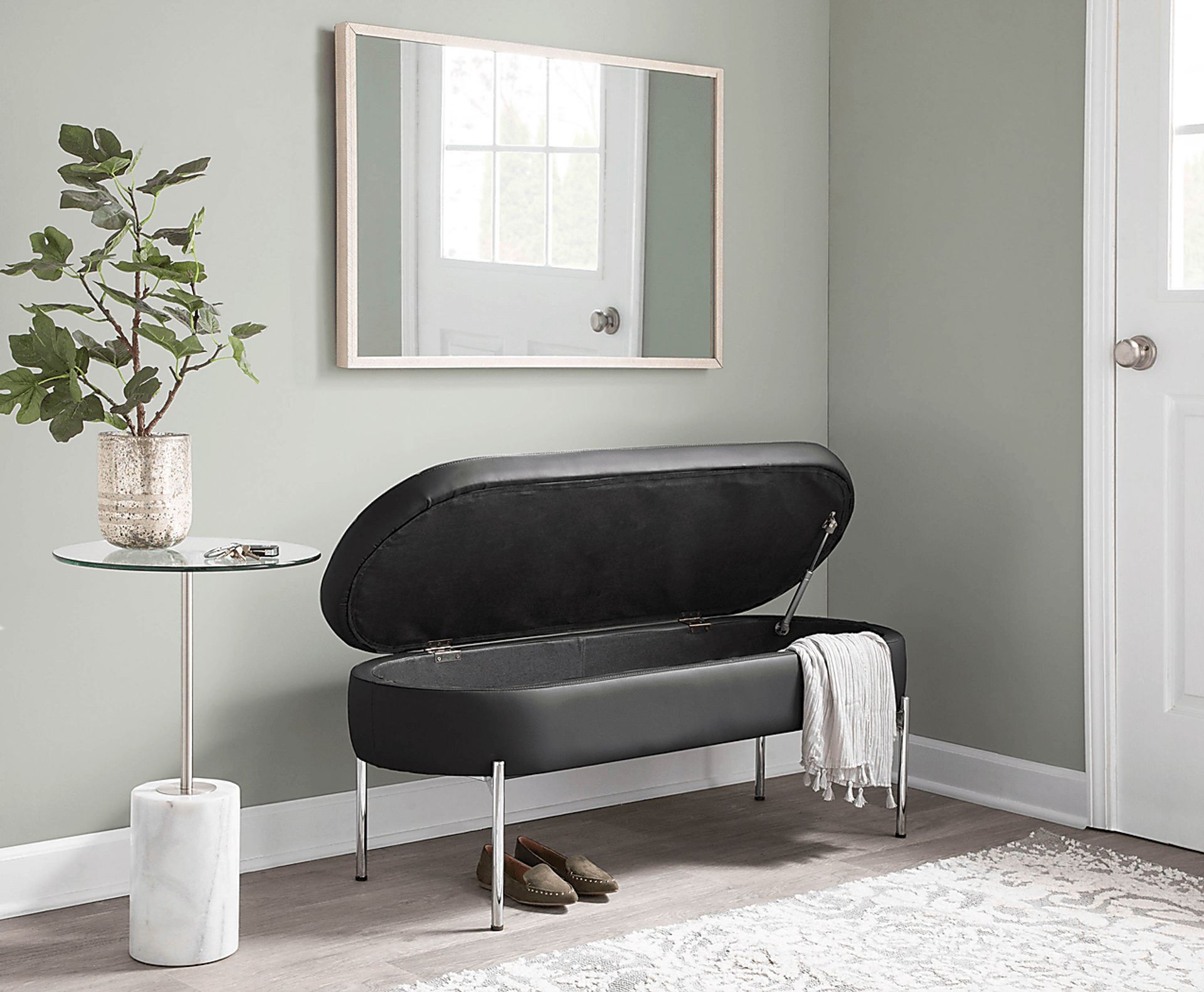 Avastele Black Accent Bench - Image 2