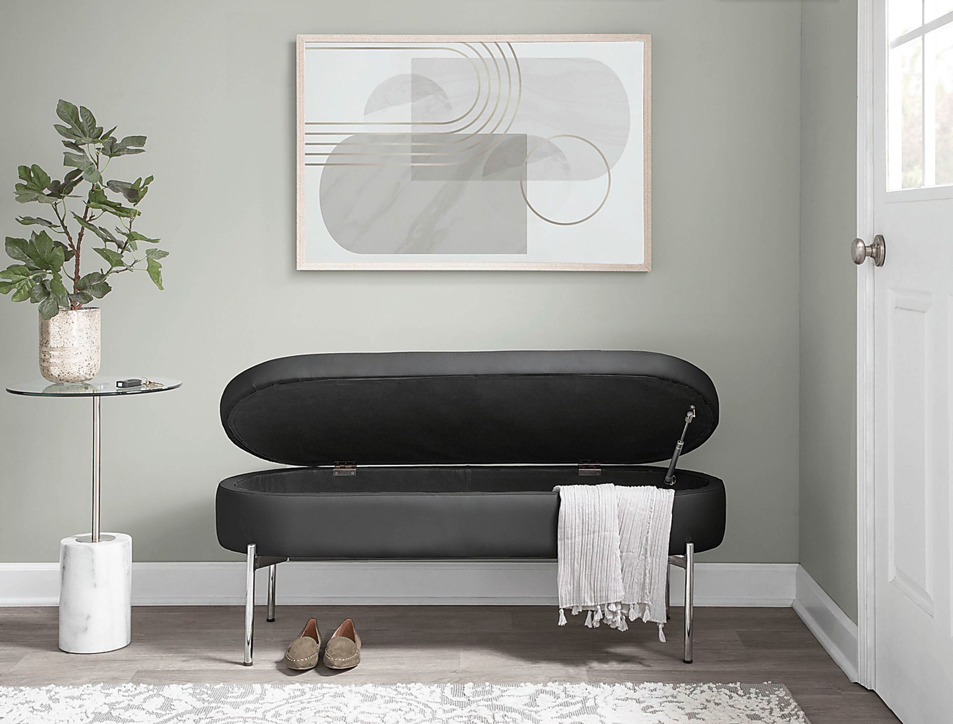 Avastele Black Accent Bench - Image 3