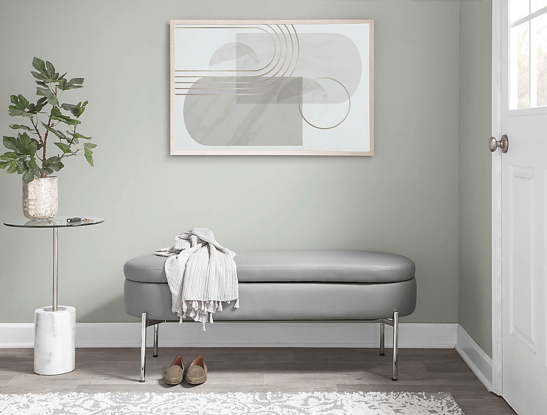 Avastele Gray Accent Bench - Image 4