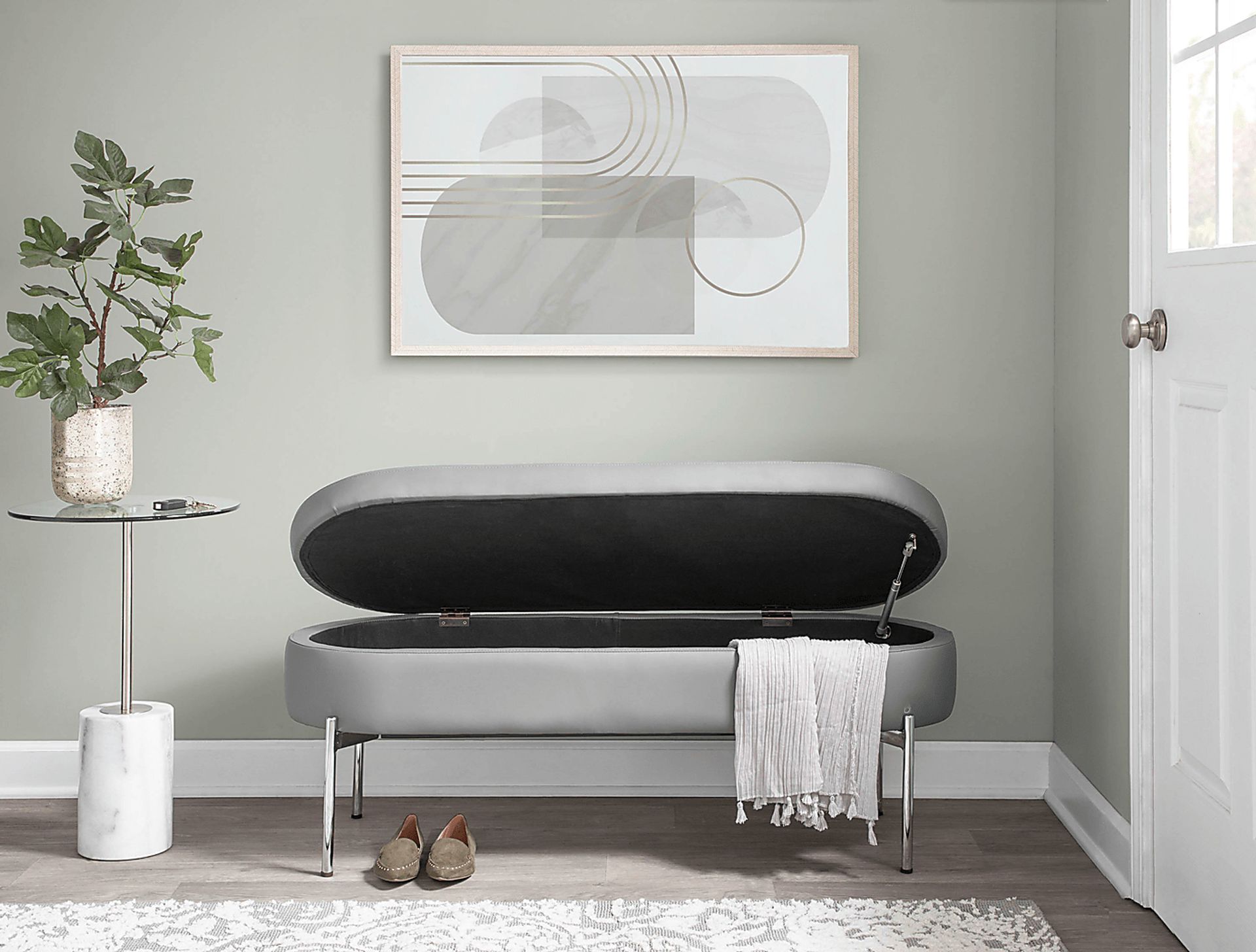 Avastele Gray Accent Bench - Image 5