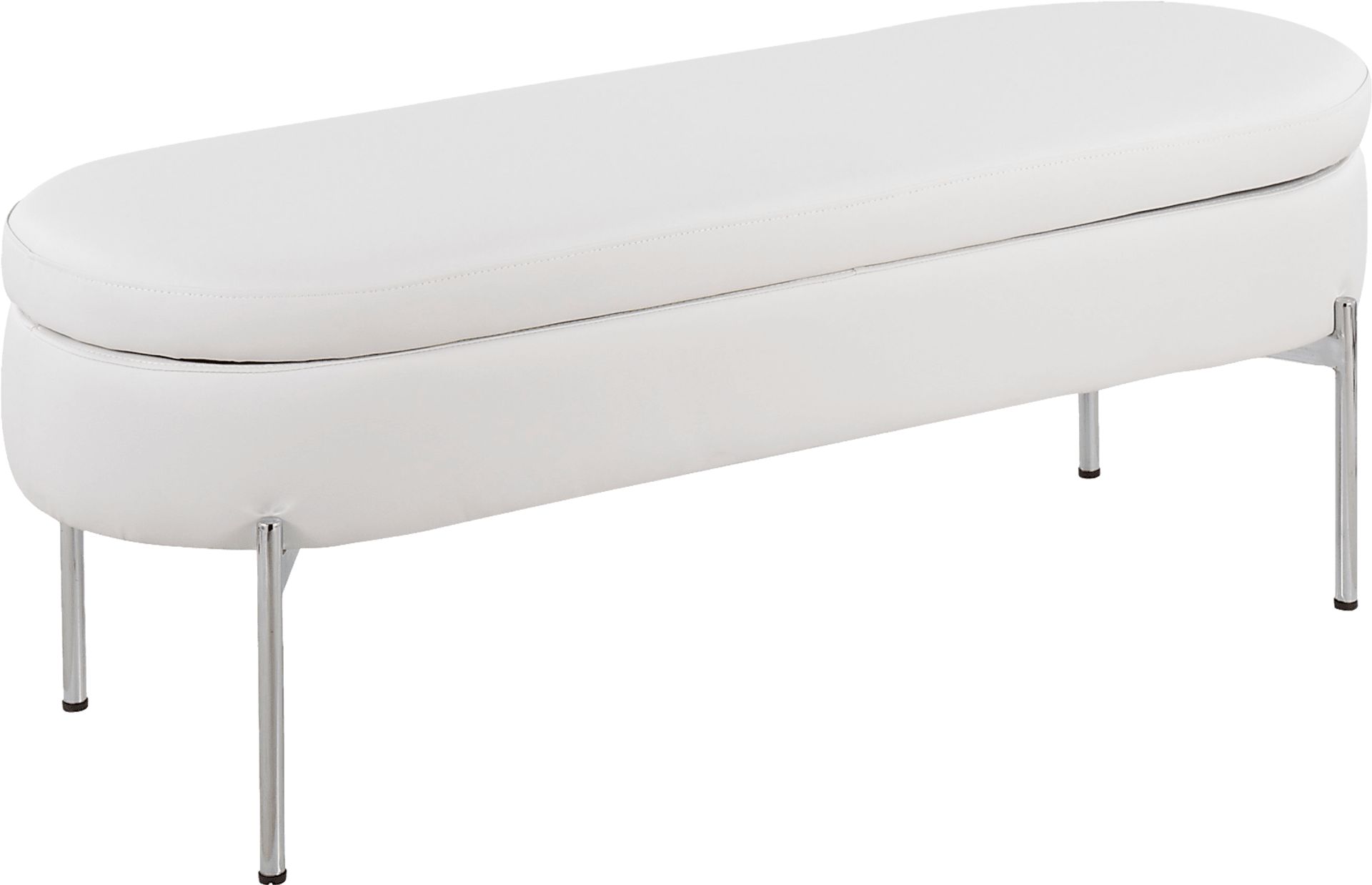 Avastele White Accent Bench - Image 1