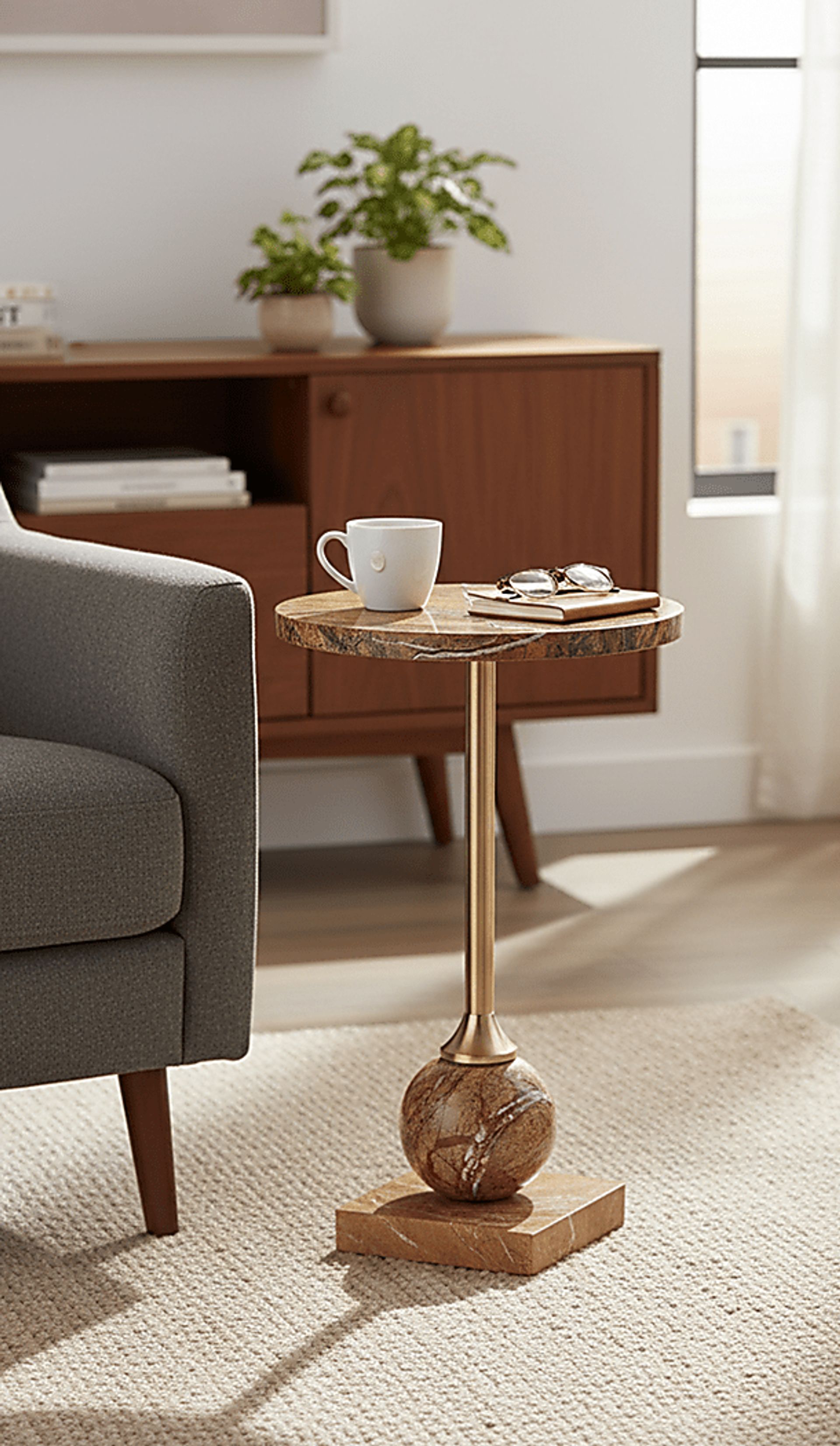 Avathu Gold/Brown Accent Table - Image 2