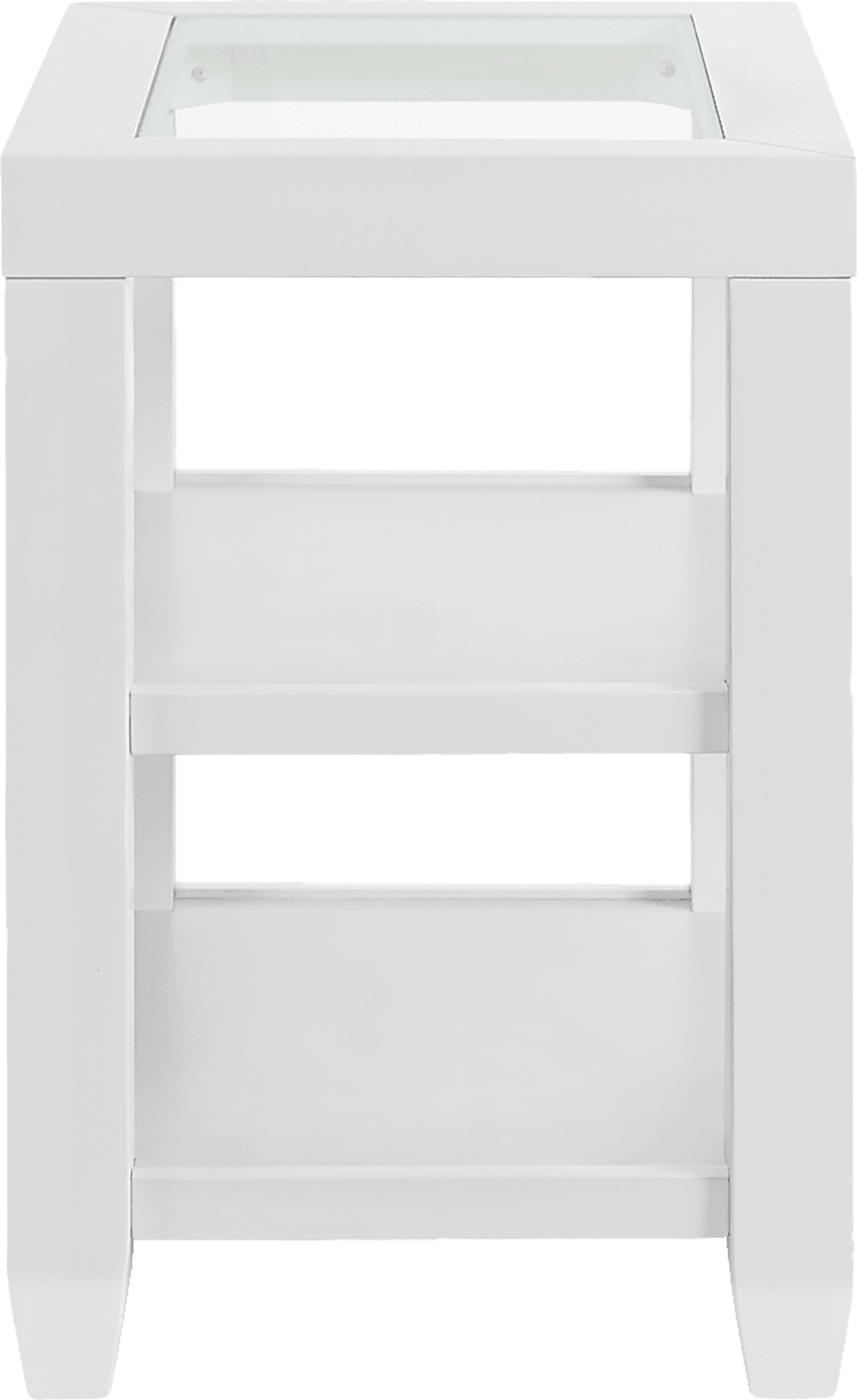 Avati White Chairside Table - Image 3