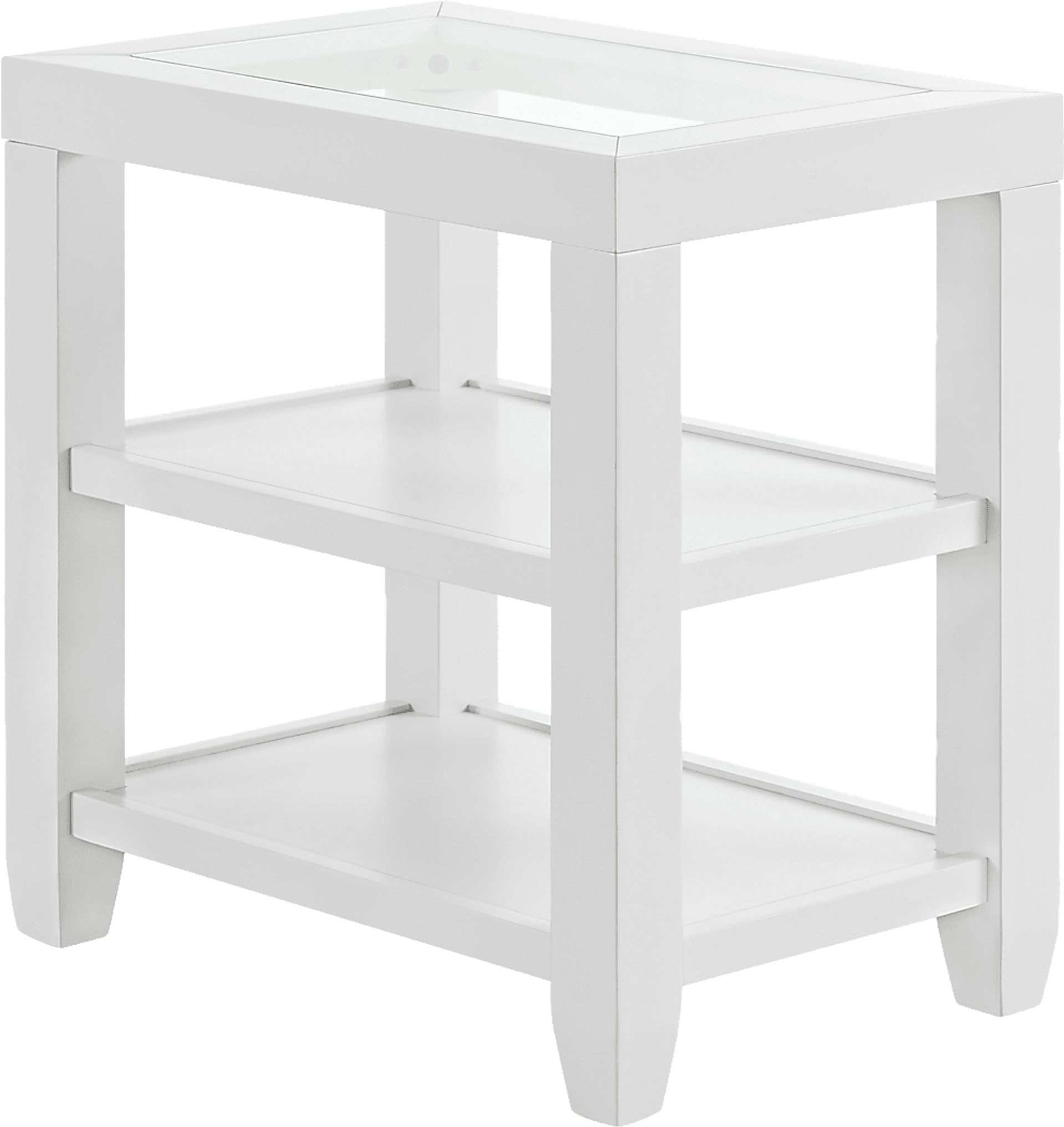 Avati White Chairside Table - Image 1