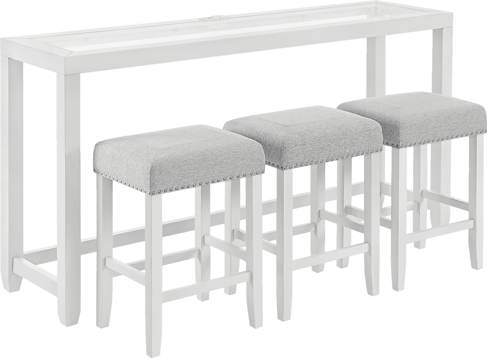 Avati White Counter Height Bar Set - Image 1