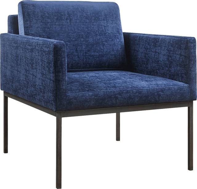 Avdel Navy Accent Chair - Thumbnail - Image 1