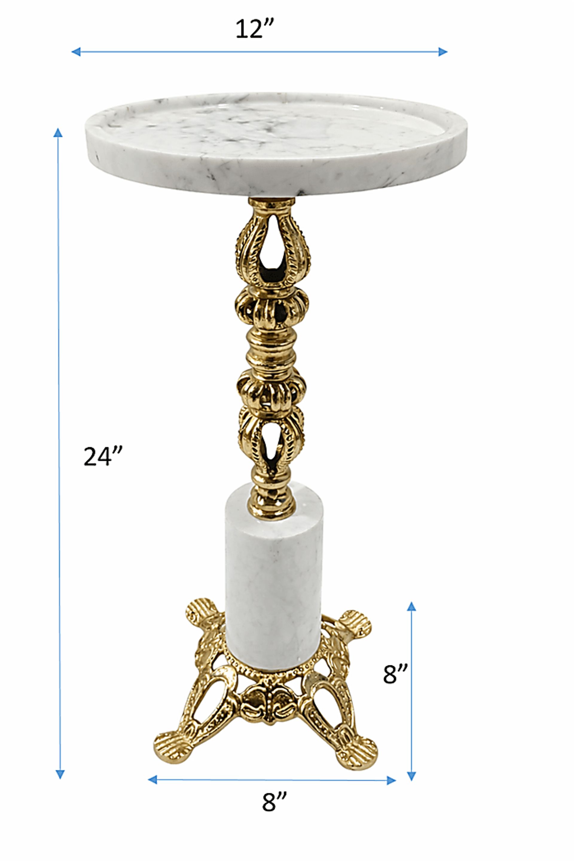Aveko Gold/White Accent Table - Image 8