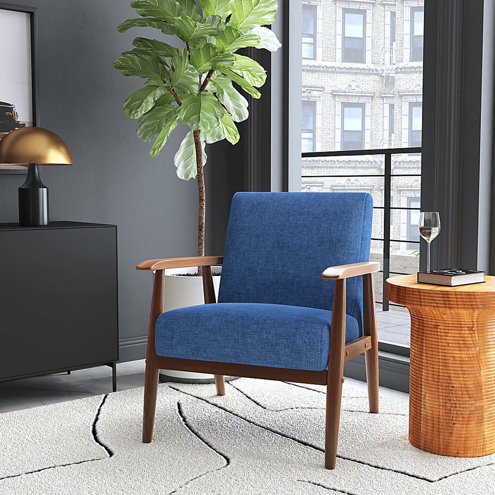 Avelano Blue Accent Chair - Image 5