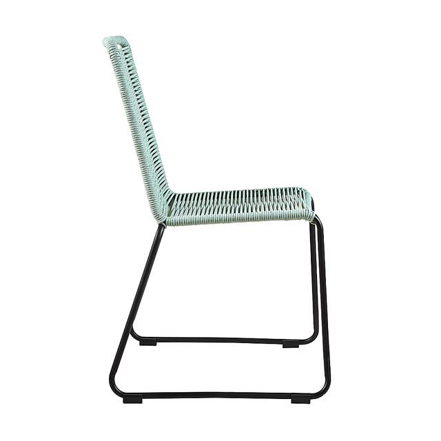 Avele Ann Green Outdoor Side Chair, Set of 2 - Thumbnail - Image 3