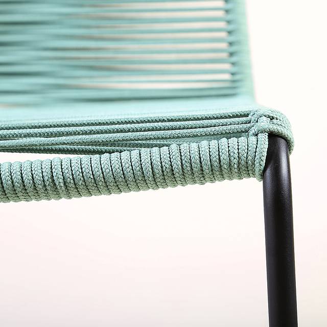 Avele Ann Green Outdoor Side Chair, Set of 2 - Thumbnail - Image 5