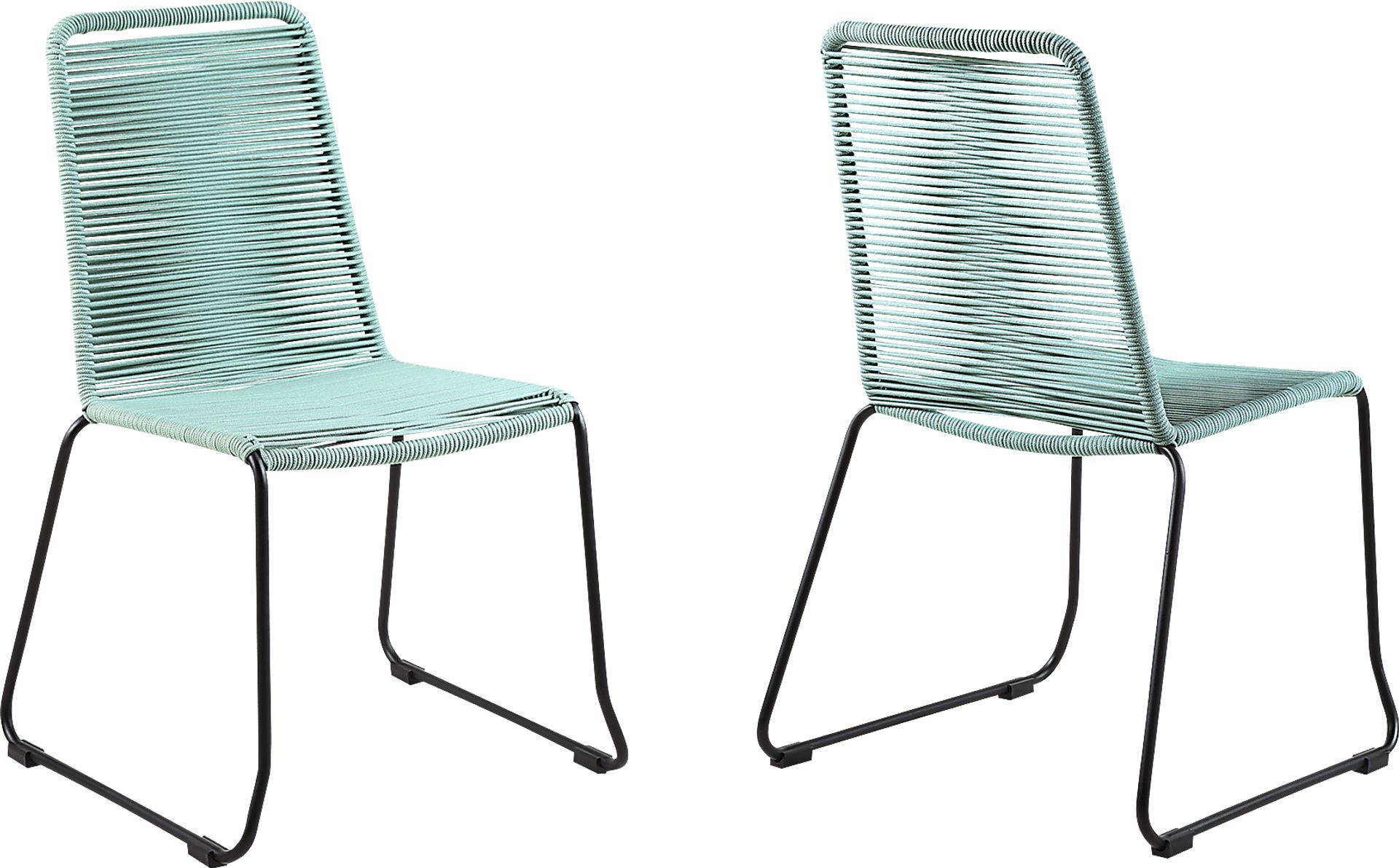 Avele Ann Green Outdoor Side Chair, Set of 2 - Image 1